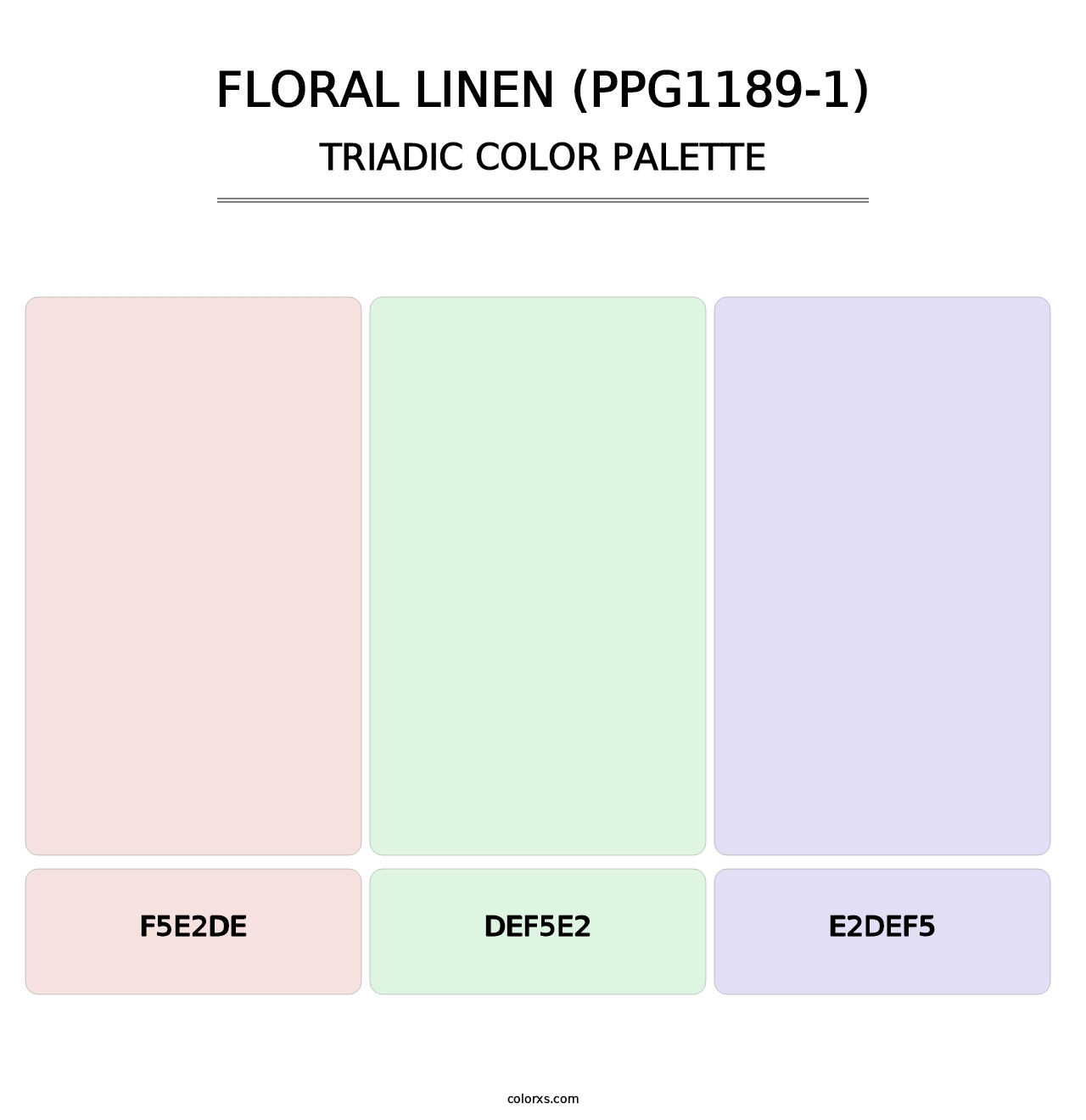 Floral Linen (PPG1189-1) - Triadic Color Palette