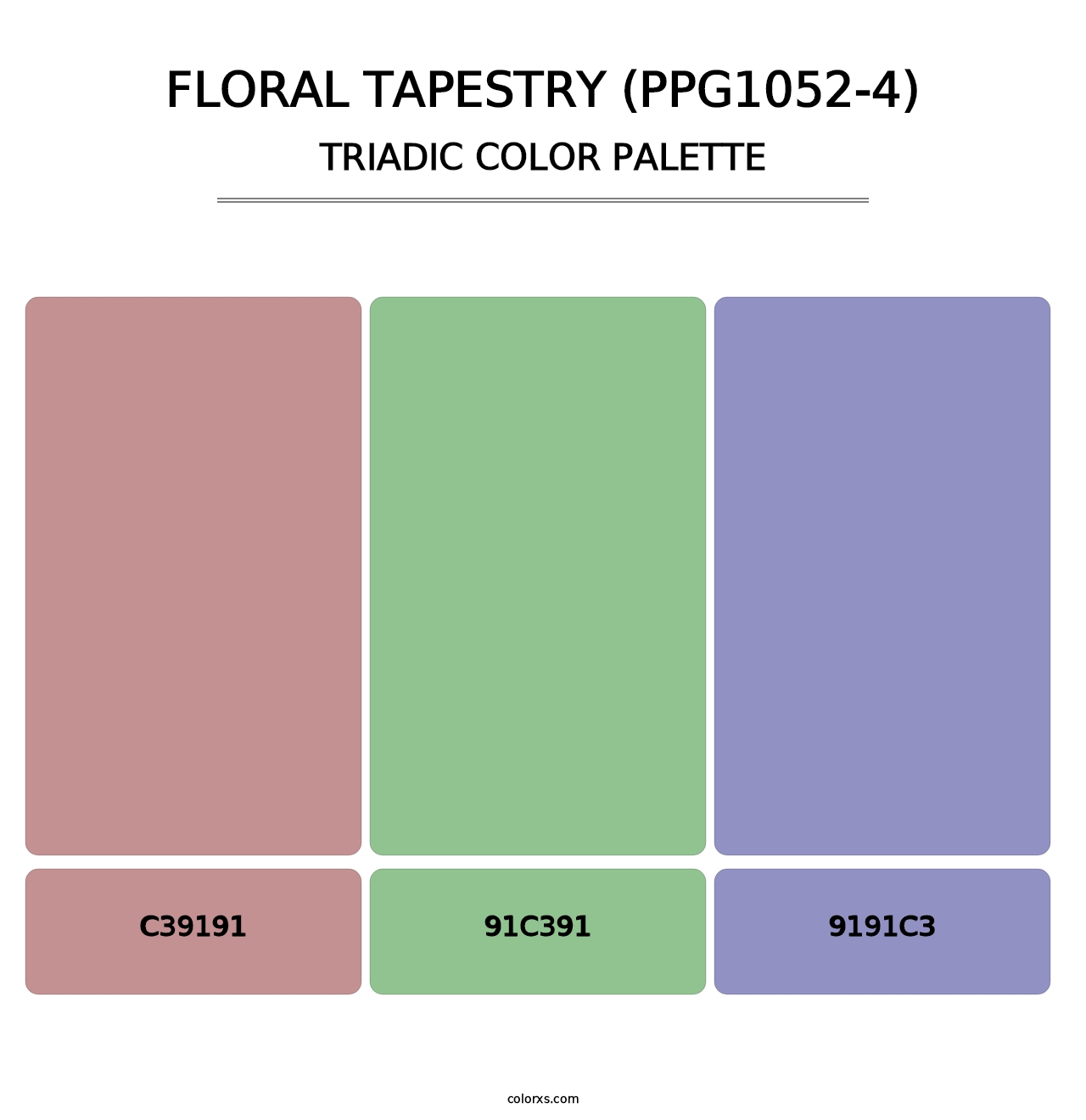 Floral Tapestry (PPG1052-4) - Triadic Color Palette