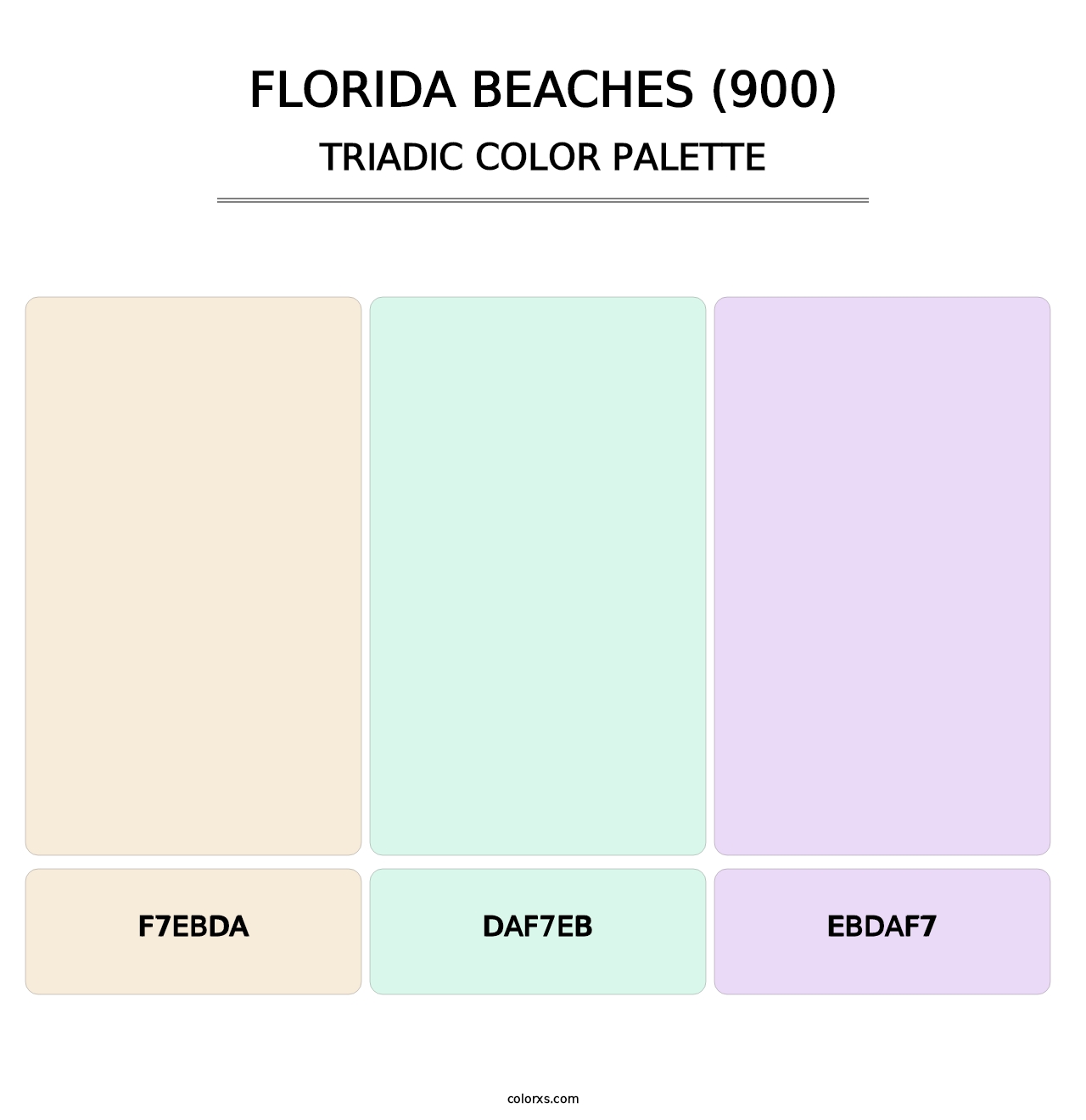Florida Beaches (900) - Triadic Color Palette