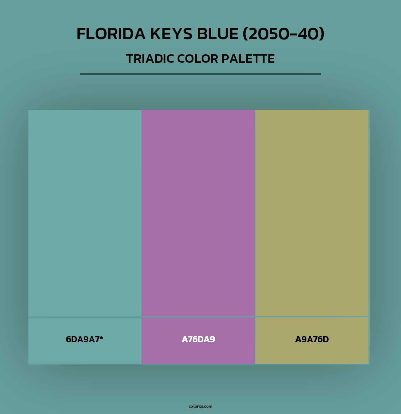 Florida Keys Blue (2050-40) - Triadic Color Palette