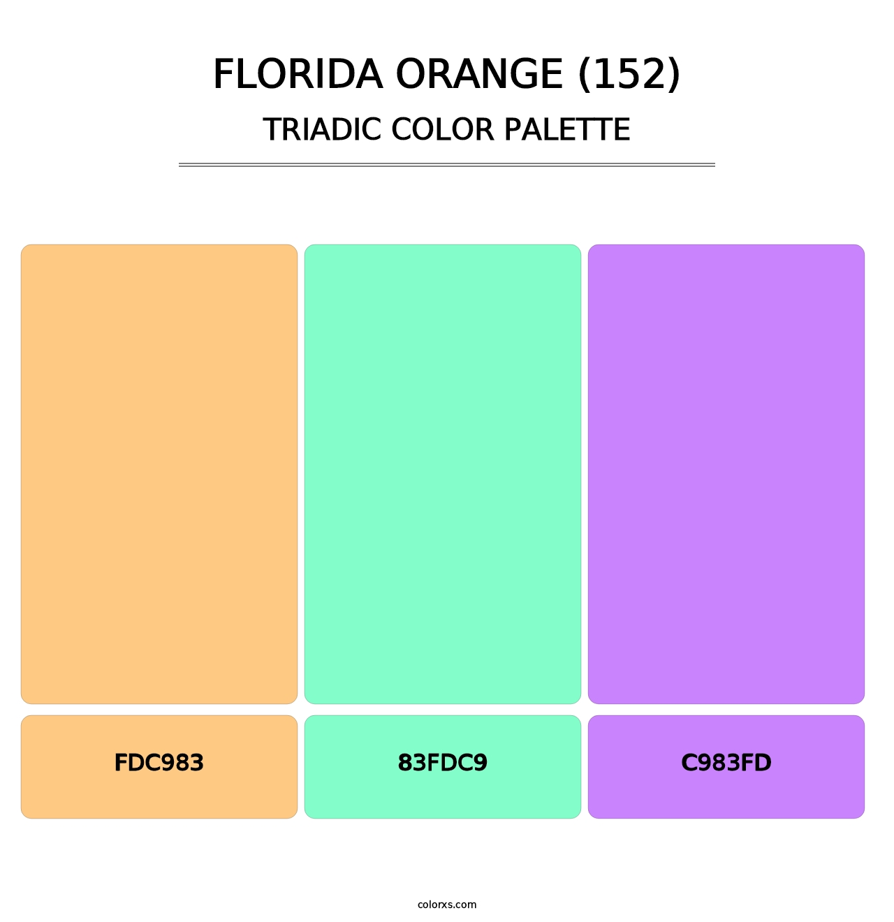 Florida Orange (152) - Triadic Color Palette