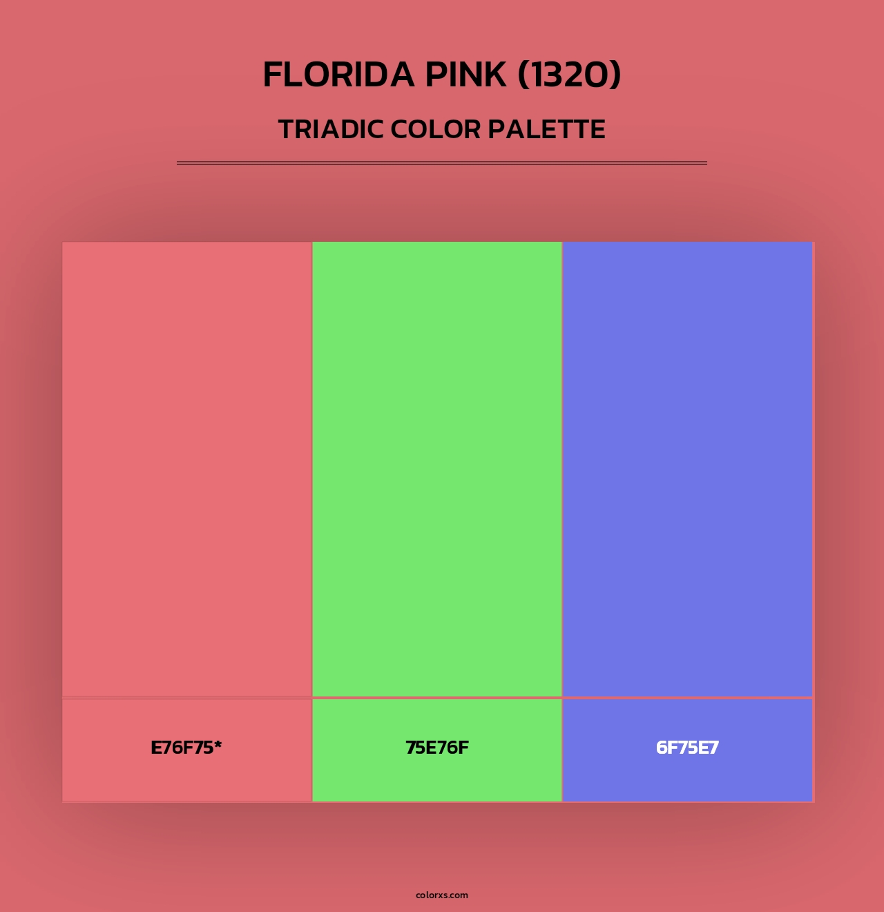 Florida Pink (1320) - Triadic Color Palette