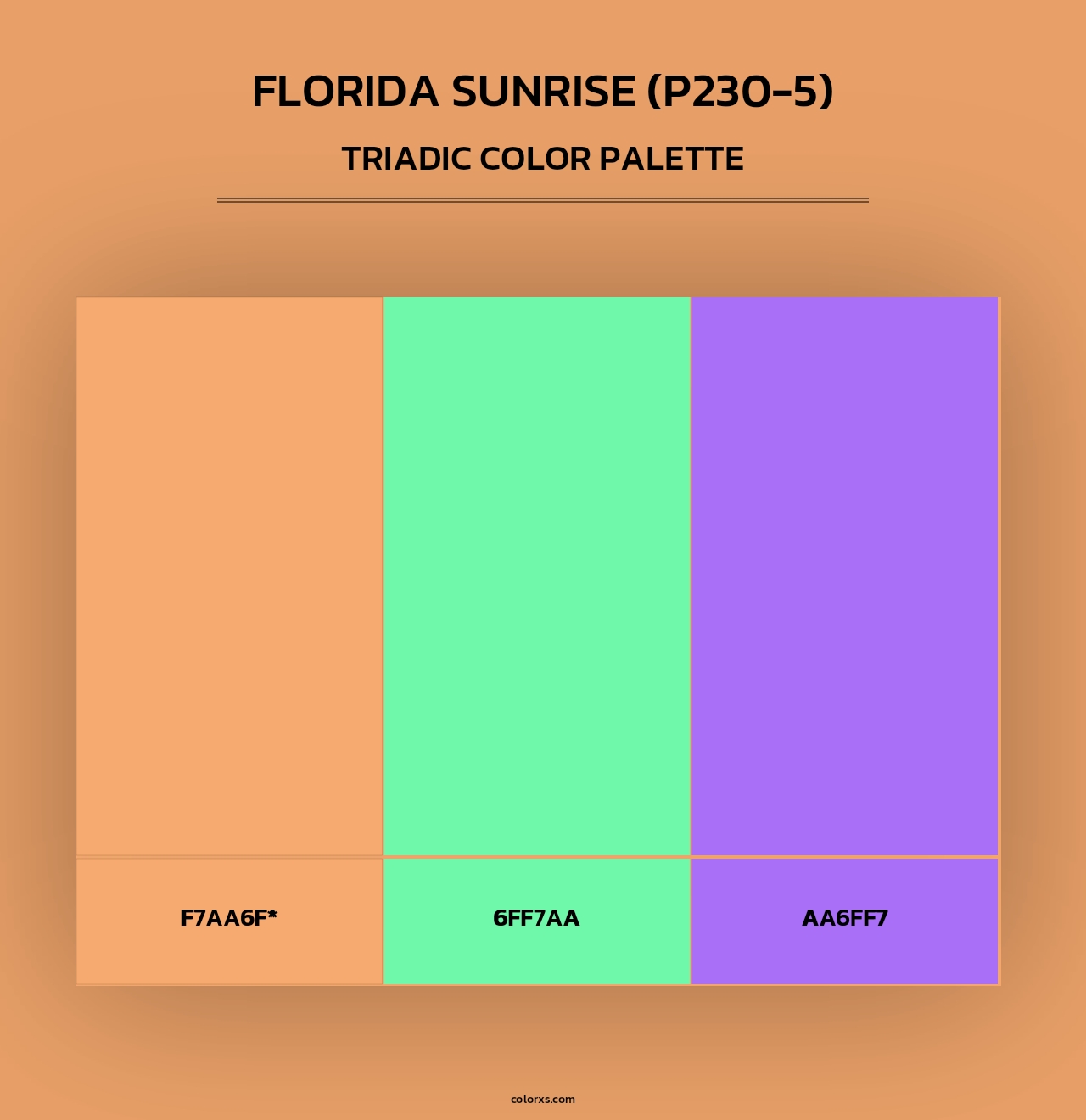 Florida Sunrise (P230-5) - Triadic Color Palette