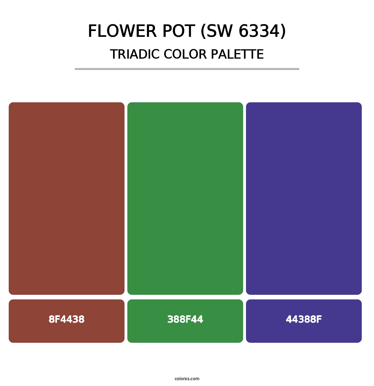 Flower Pot (SW 6334) - Triadic Color Palette