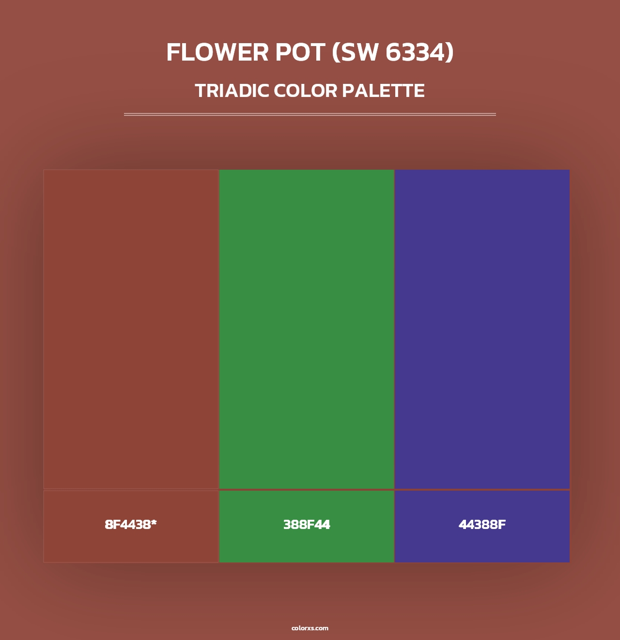 Flower Pot (SW 6334) - Triadic Color Palette