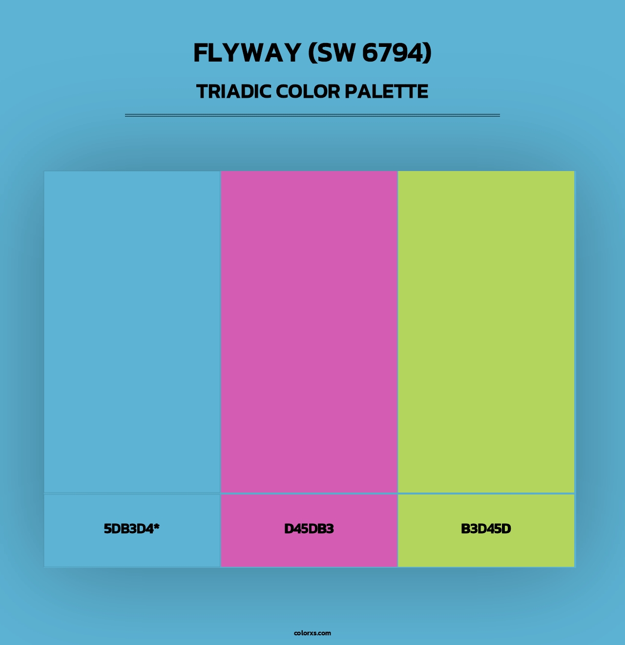 Flyway (SW 6794) - Triadic Color Palette