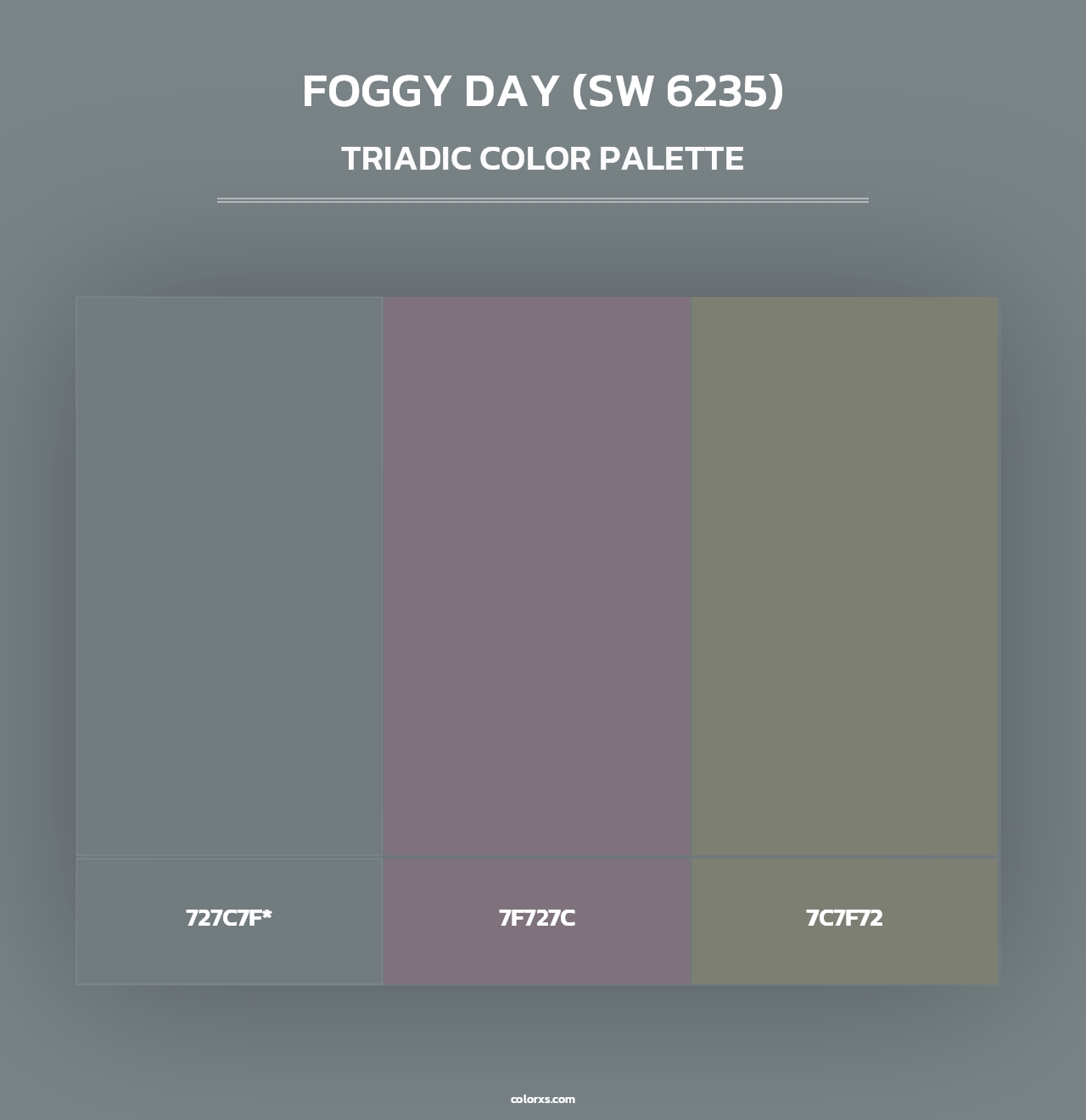 Foggy Day (SW 6235) - Triadic Color Palette