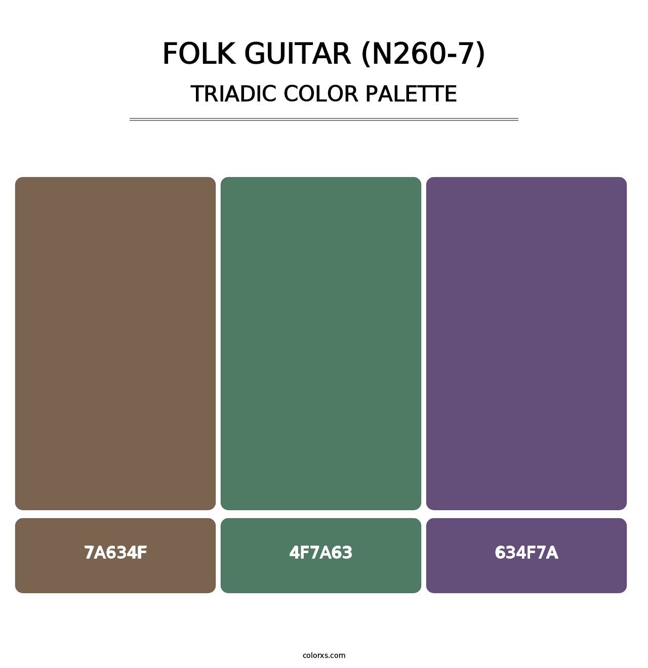 Folk Guitar (N260-7) - Triadic Color Palette