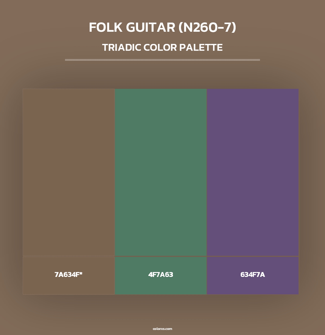 Folk Guitar (N260-7) - Triadic Color Palette