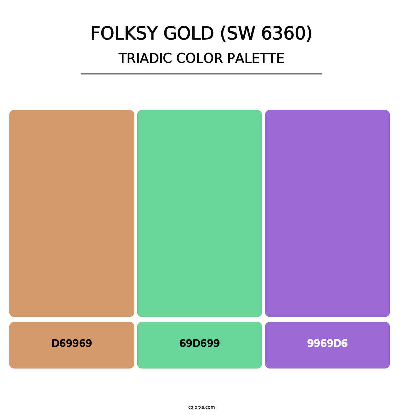 Folksy Gold (SW 6360) - Triadic Color Palette