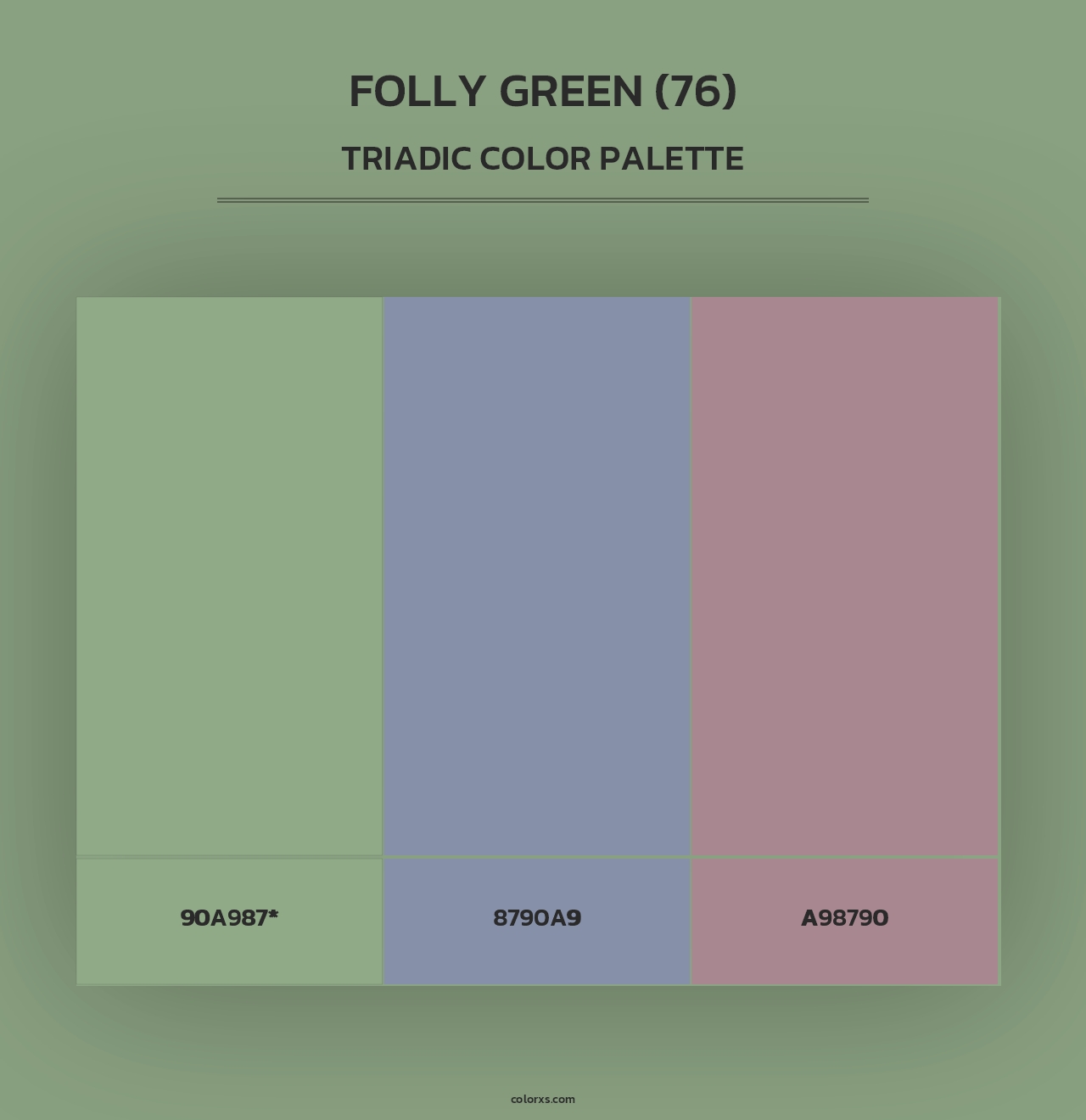 Folly Green (76) - Triadic Color Palette