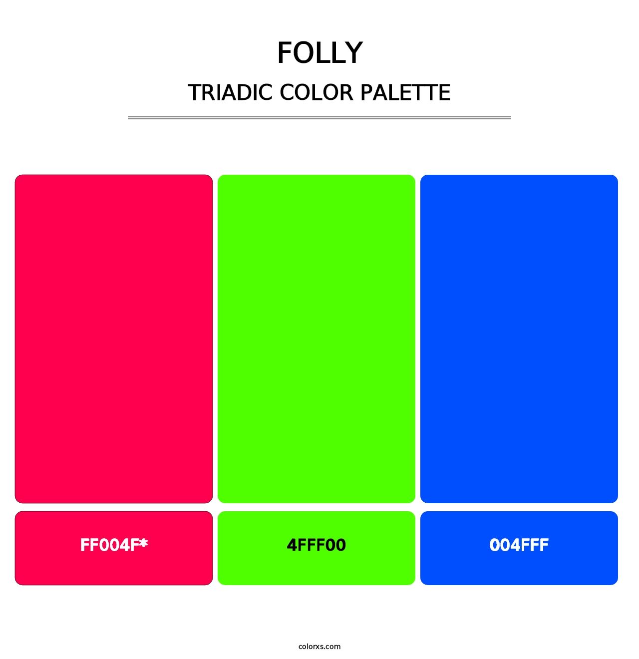 Folly - Triadic Color Palette