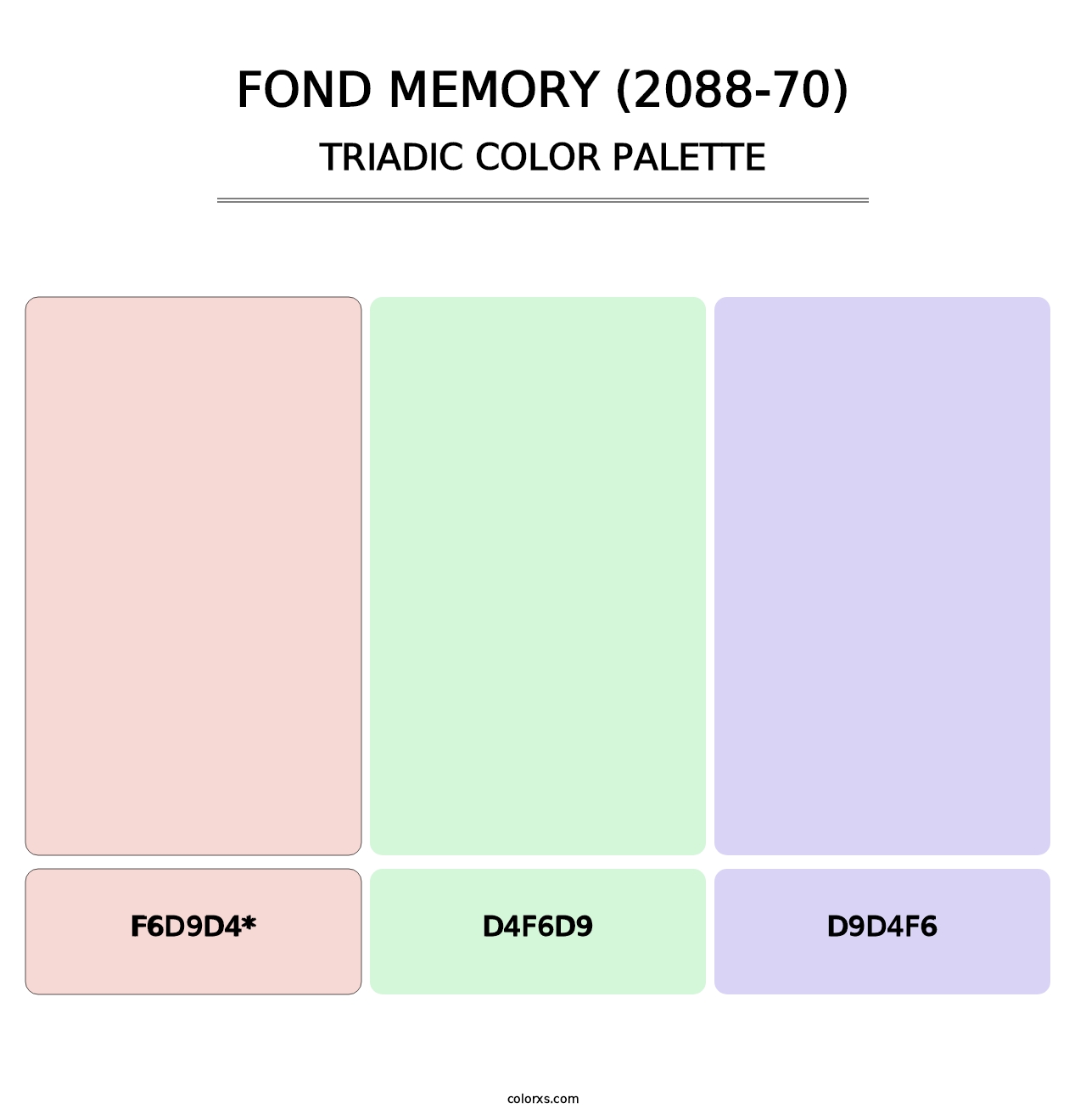 Fond Memory (2088-70) - Triadic Color Palette