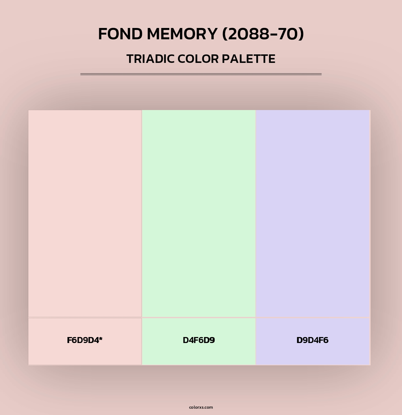 Fond Memory (2088-70) - Triadic Color Palette