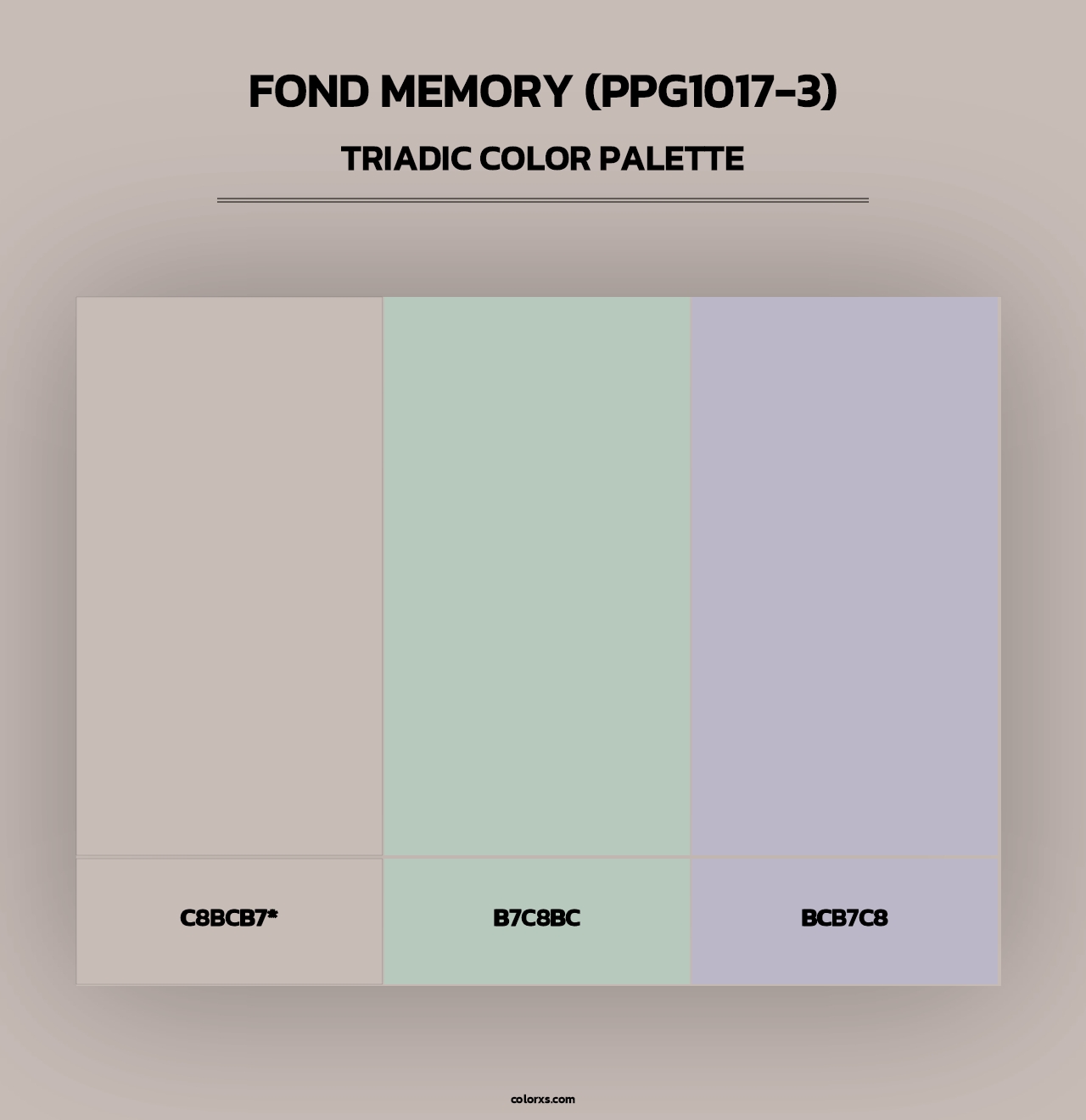 Fond Memory (PPG1017-3) - Triadic Color Palette