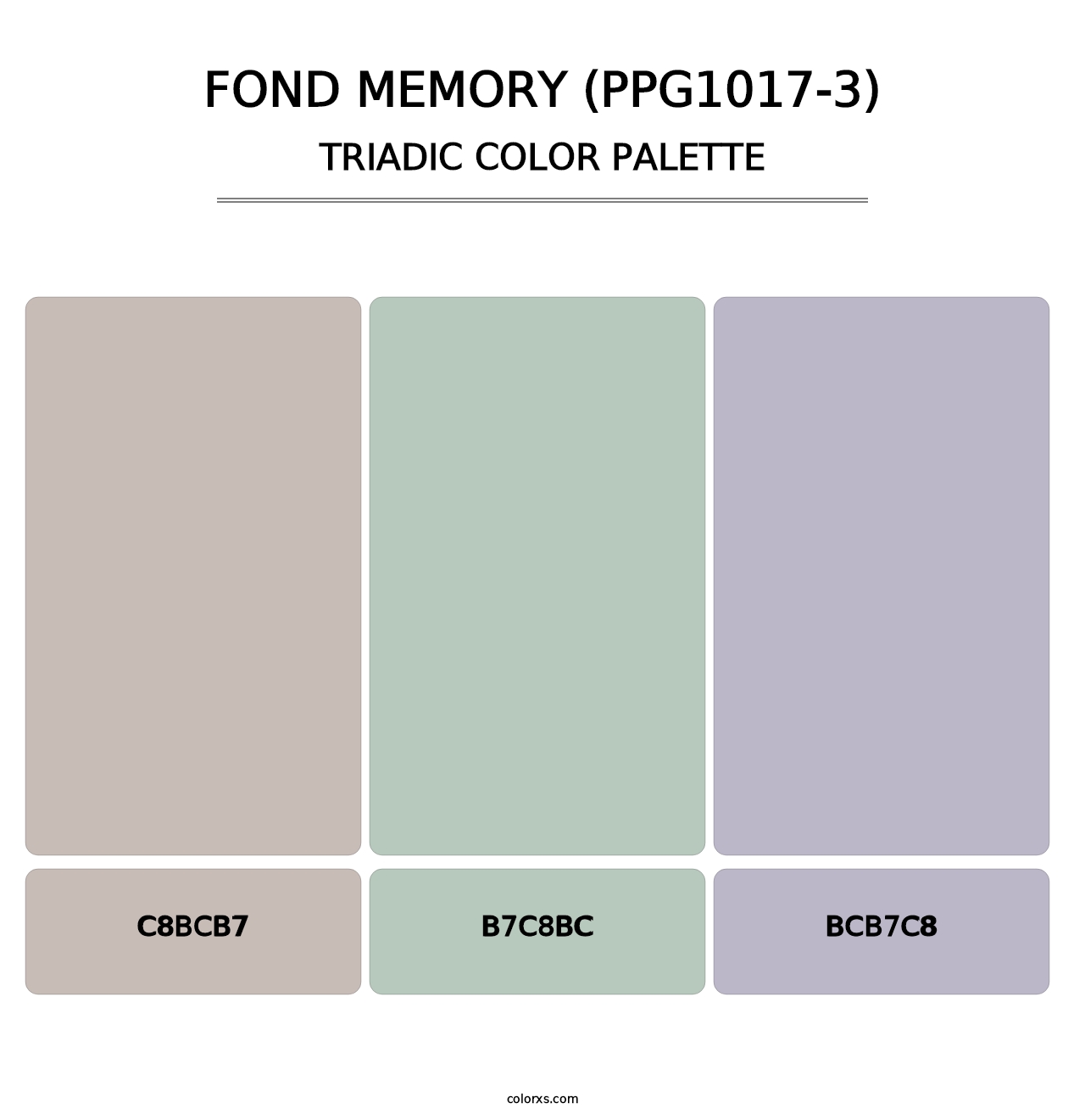 Fond Memory (PPG1017-3) - Triadic Color Palette