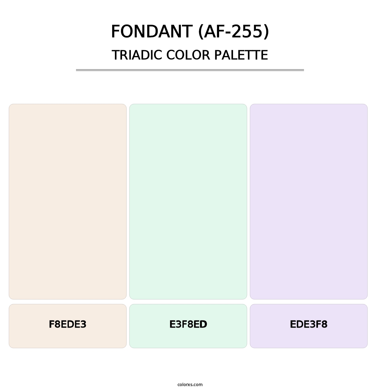 Fondant (AF-255) - Triadic Color Palette