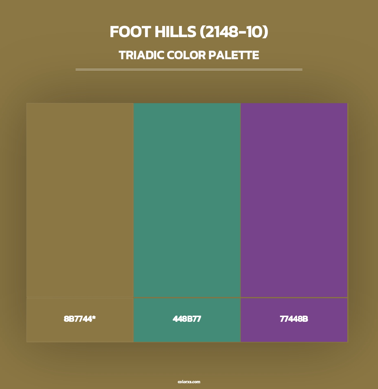 Foot Hills (2148-10) - Triadic Color Palette