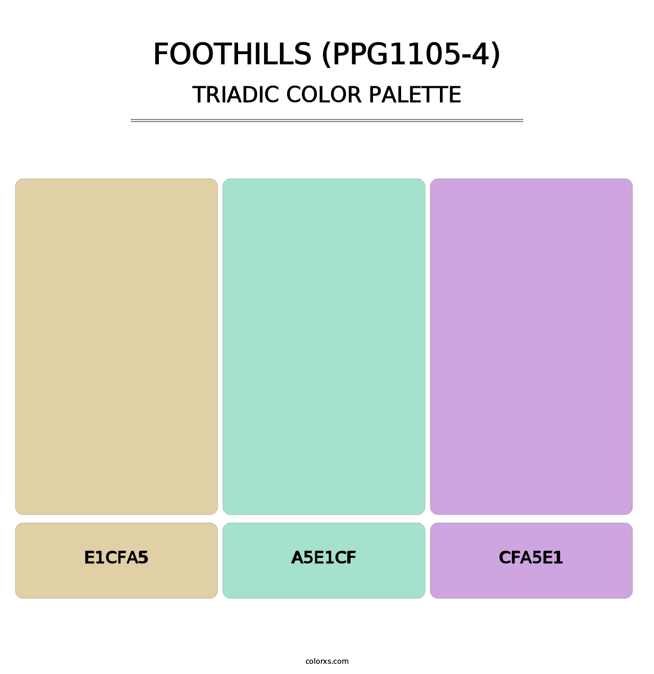 Foothills (PPG1105-4) - Triadic Color Palette