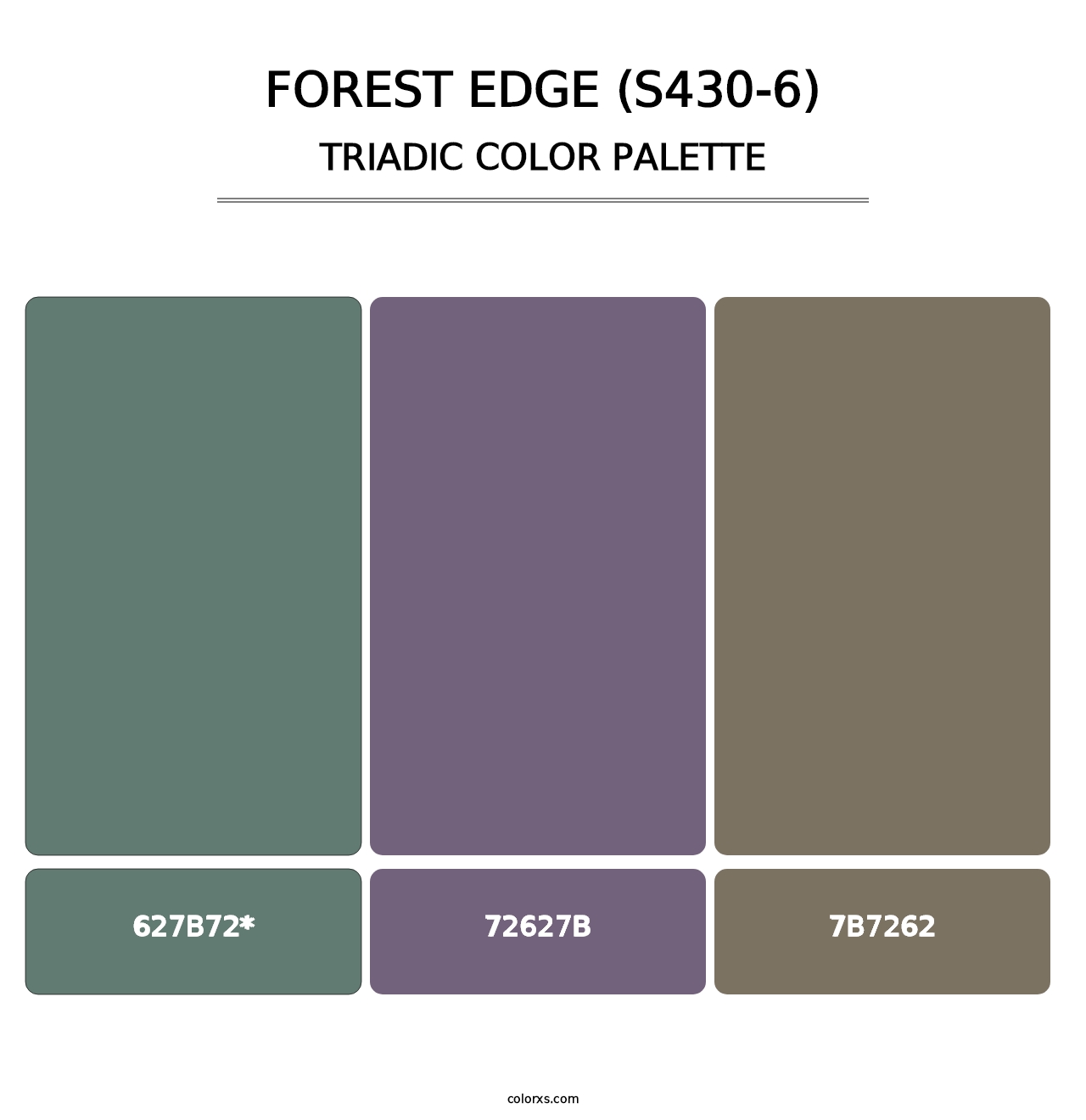 Forest Edge (S430-6) - Triadic Color Palette