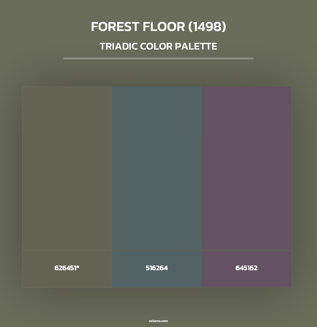 Forest Floor (1498) - Triadic Color Palette