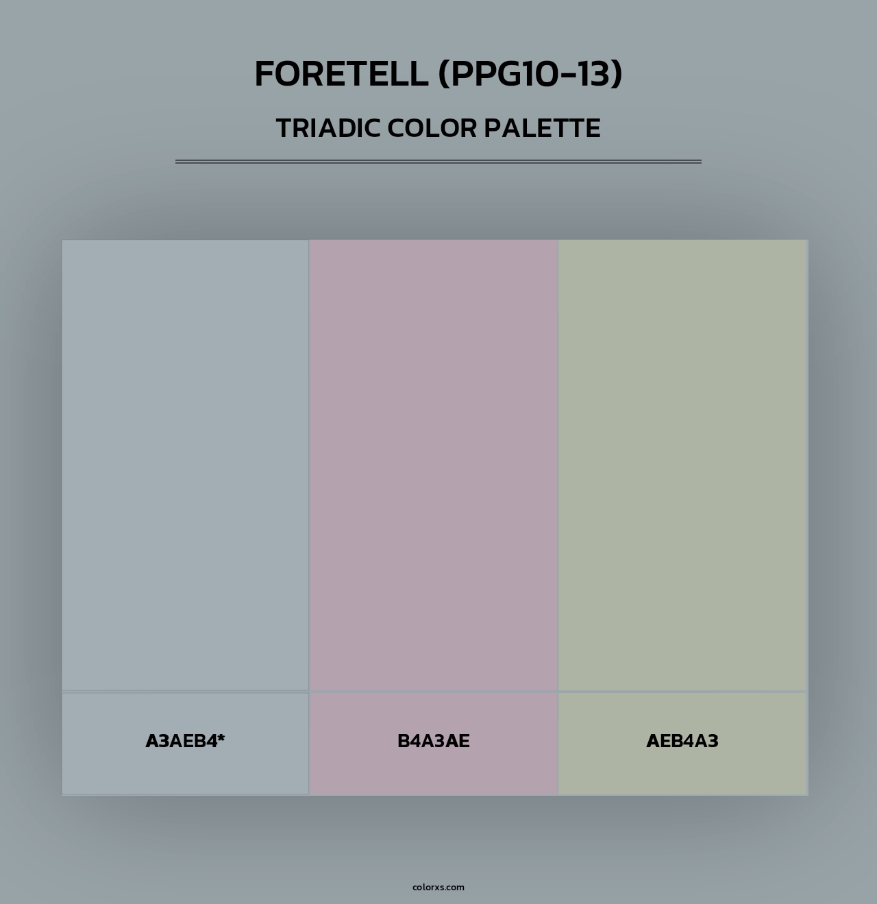 Foretell (PPG10-13) - Triadic Color Palette