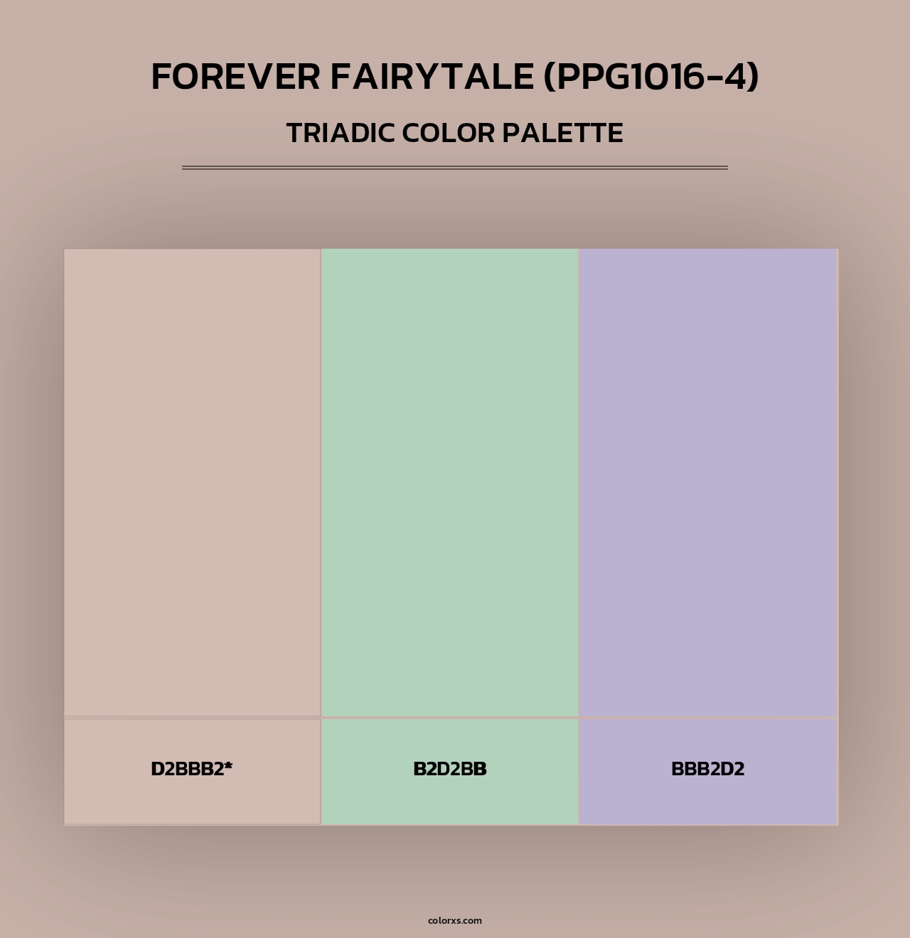 Forever Fairytale (PPG1016-4) - Triadic Color Palette