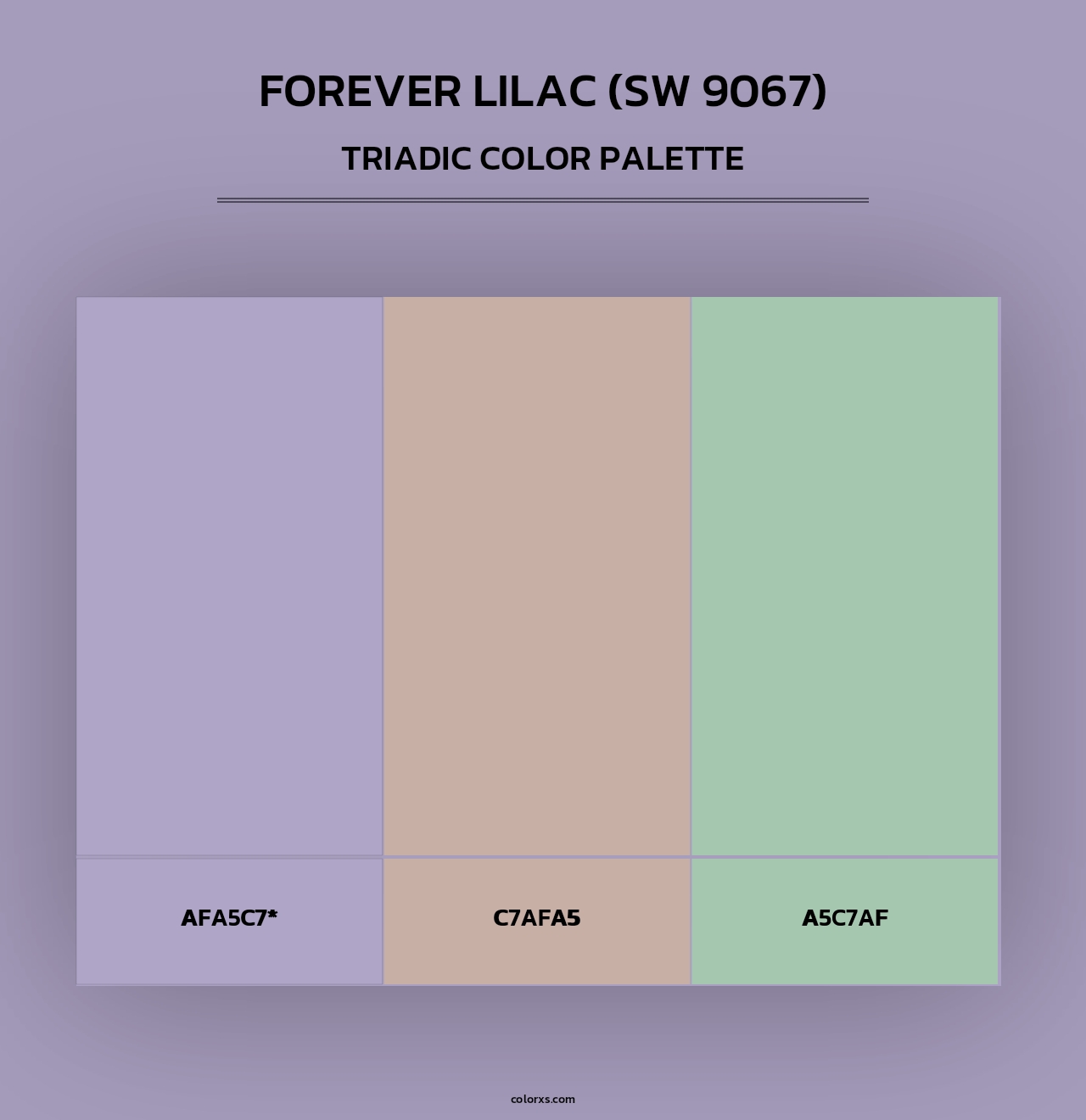 Forever Lilac (SW 9067) - Triadic Color Palette