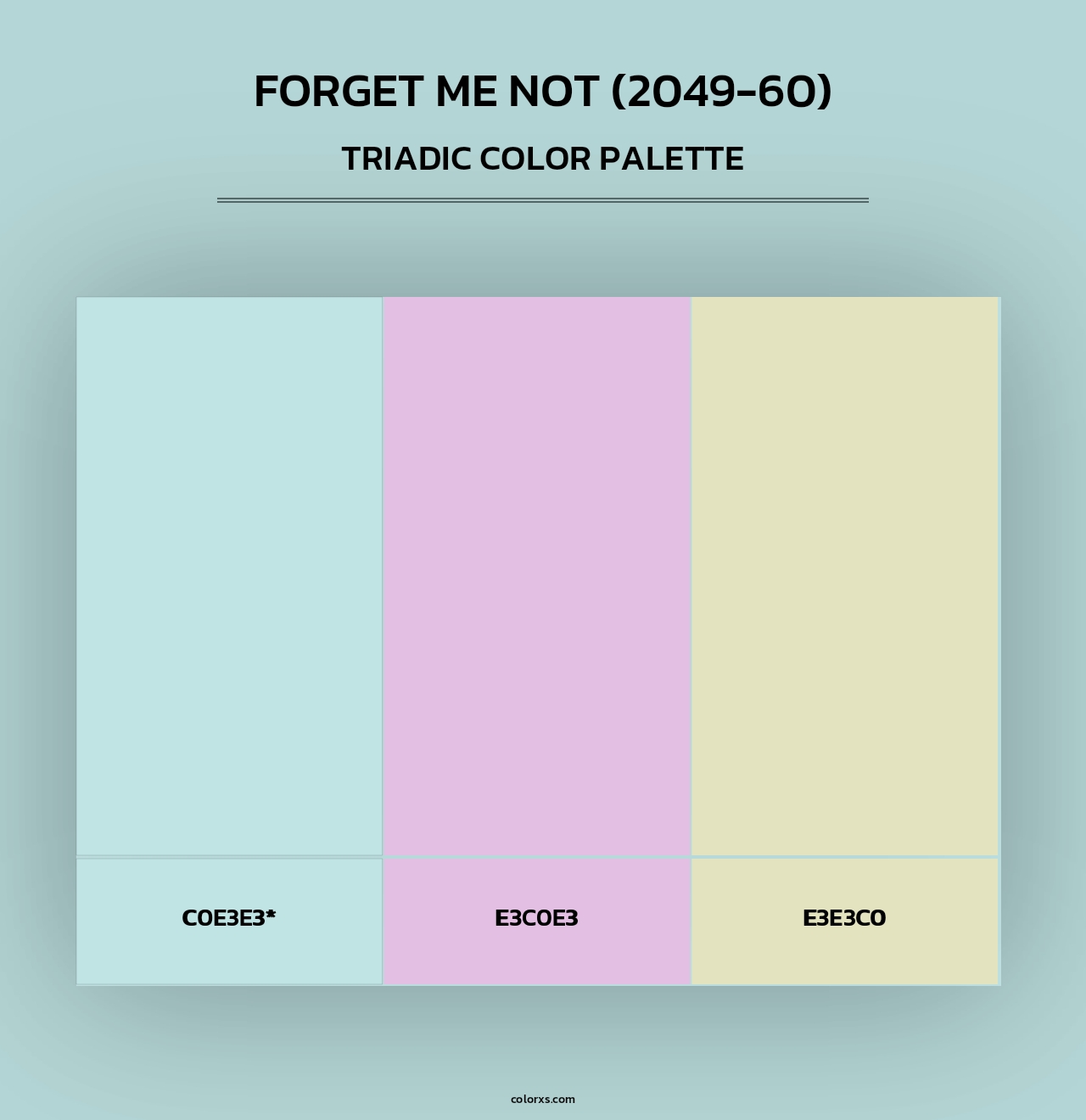 Forget Me Not (2049-60) - Triadic Color Palette
