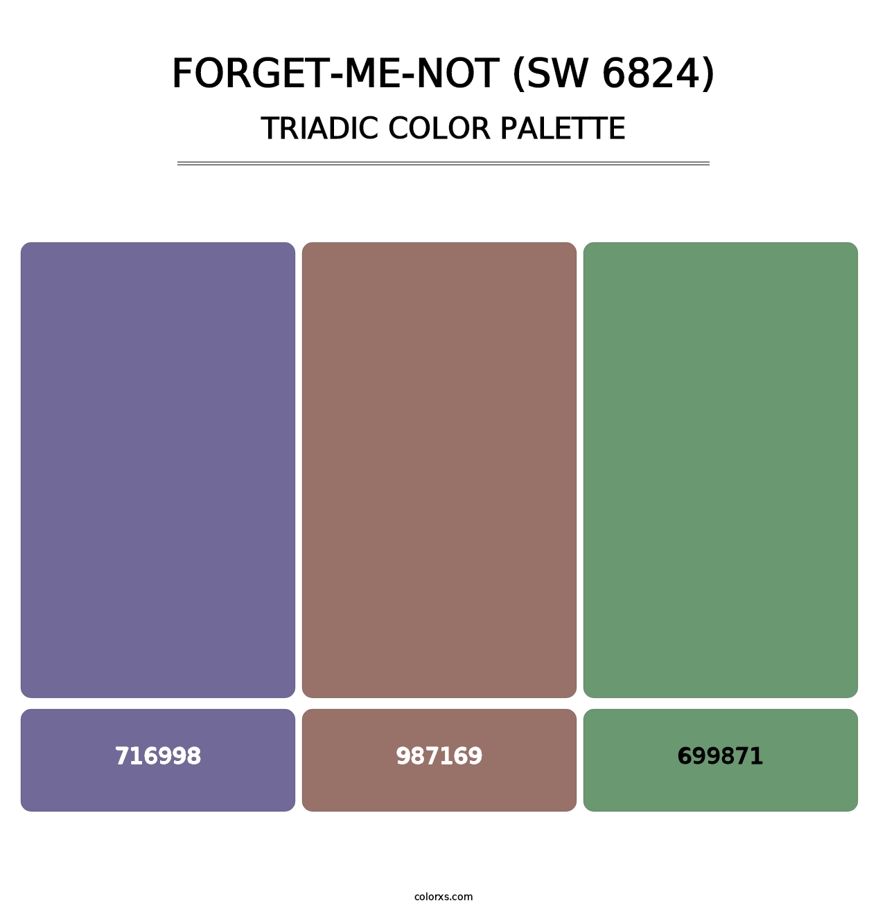 Forget-Me-Not (SW 6824) - Triadic Color Palette