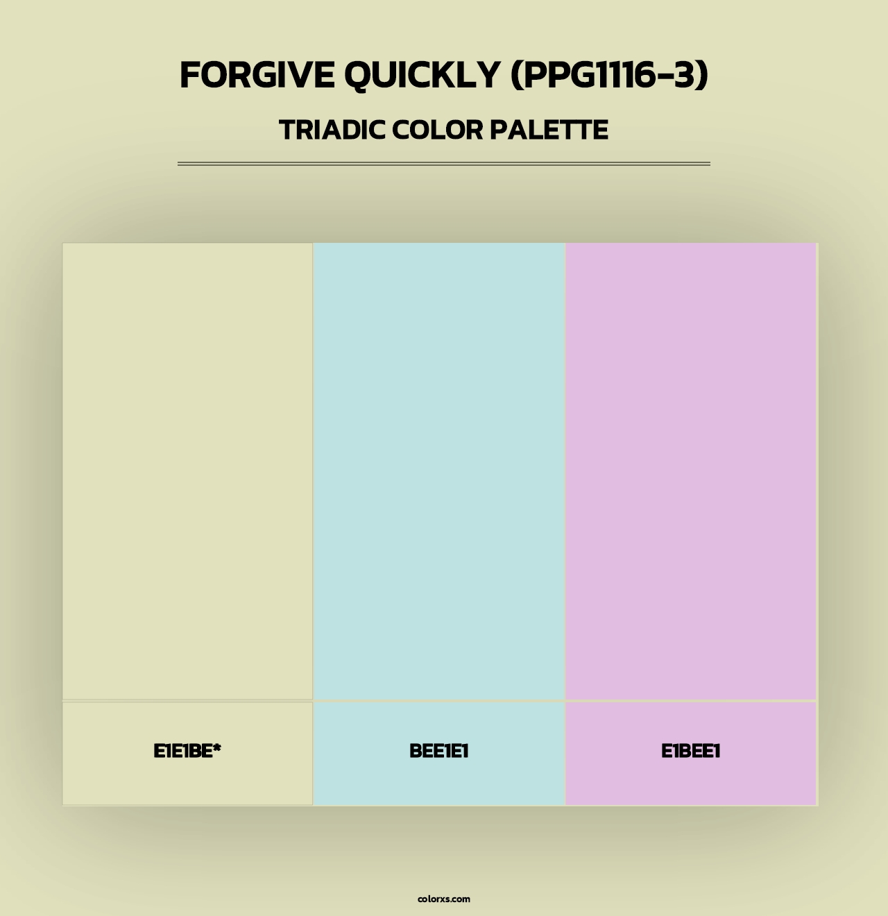 Forgive Quickly (PPG1116-3) - Triadic Color Palette