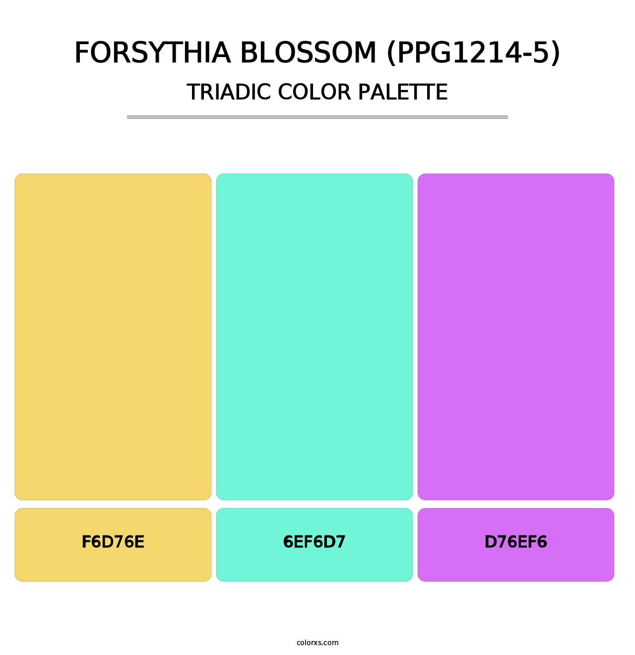 Forsythia Blossom (PPG1214-5) - Triadic Color Palette