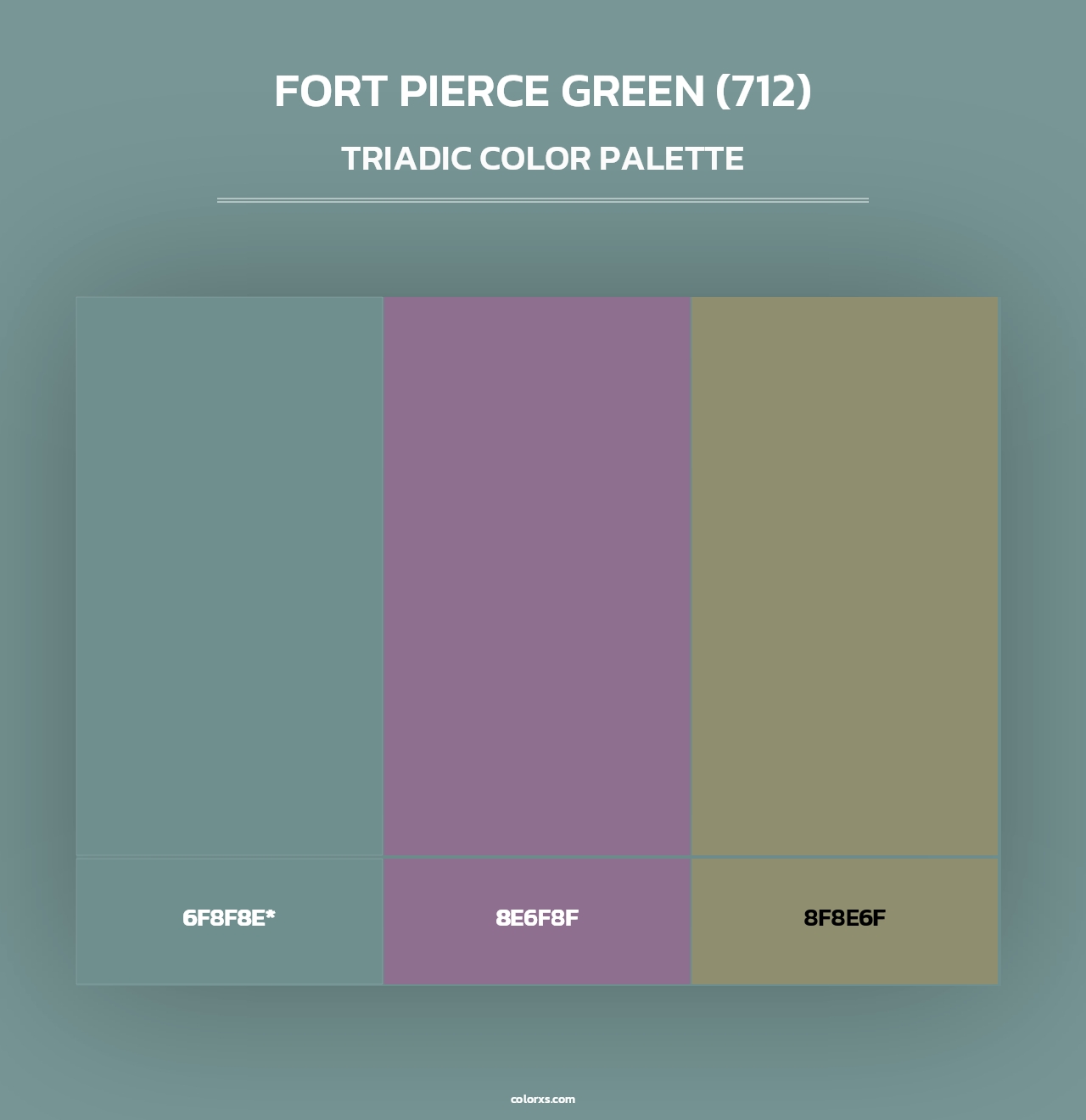 Fort Pierce Green (712) - Triadic Color Palette