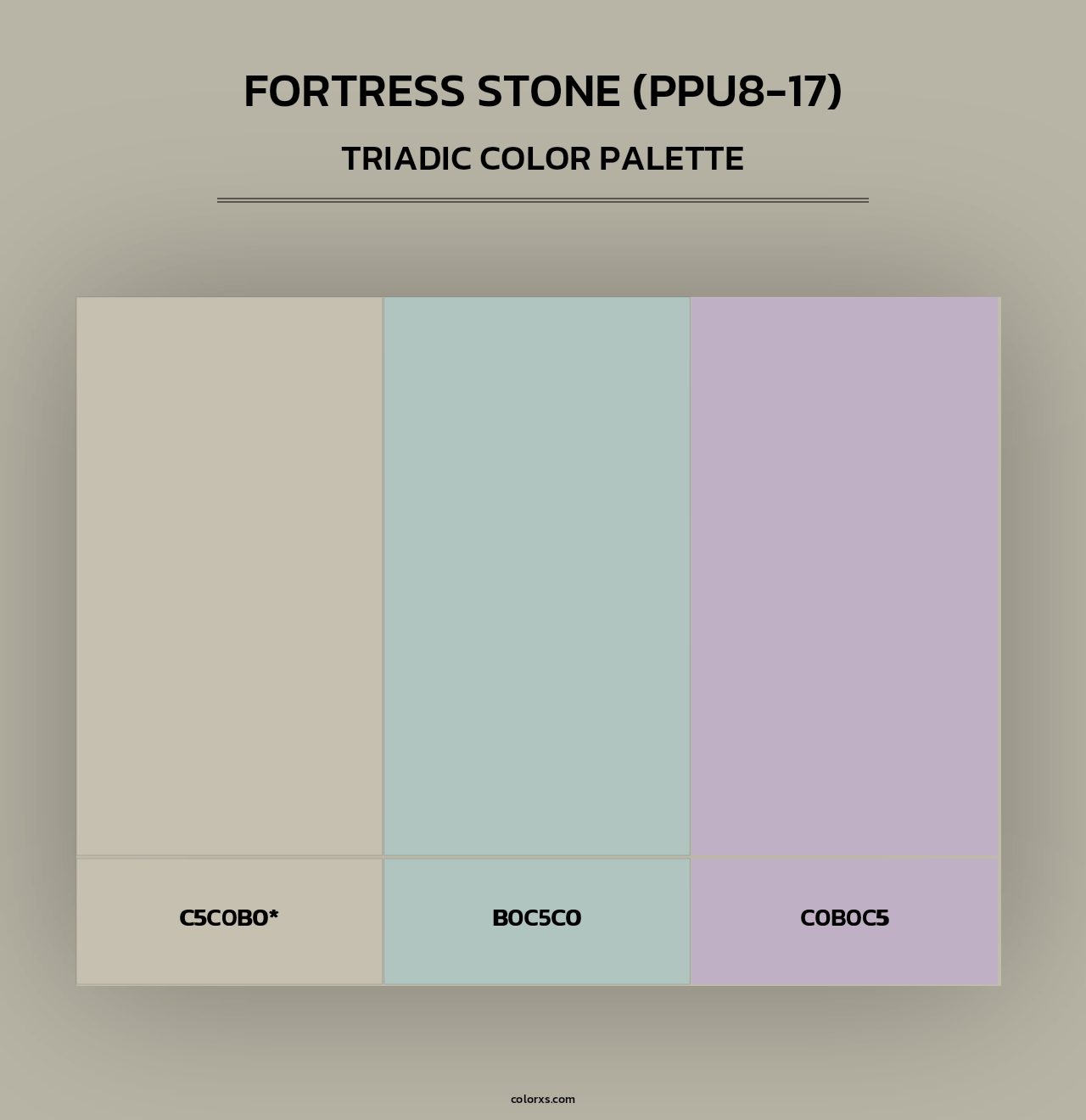 Fortress Stone (PPU8-17) - Triadic Color Palette