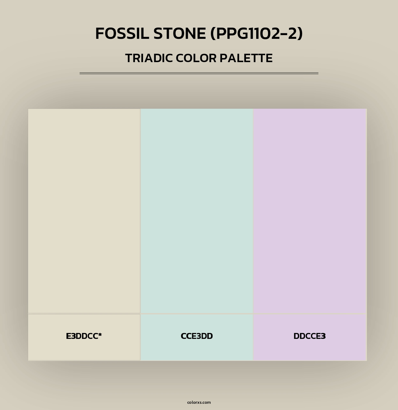 Fossil Stone (PPG1102-2) - Triadic Color Palette