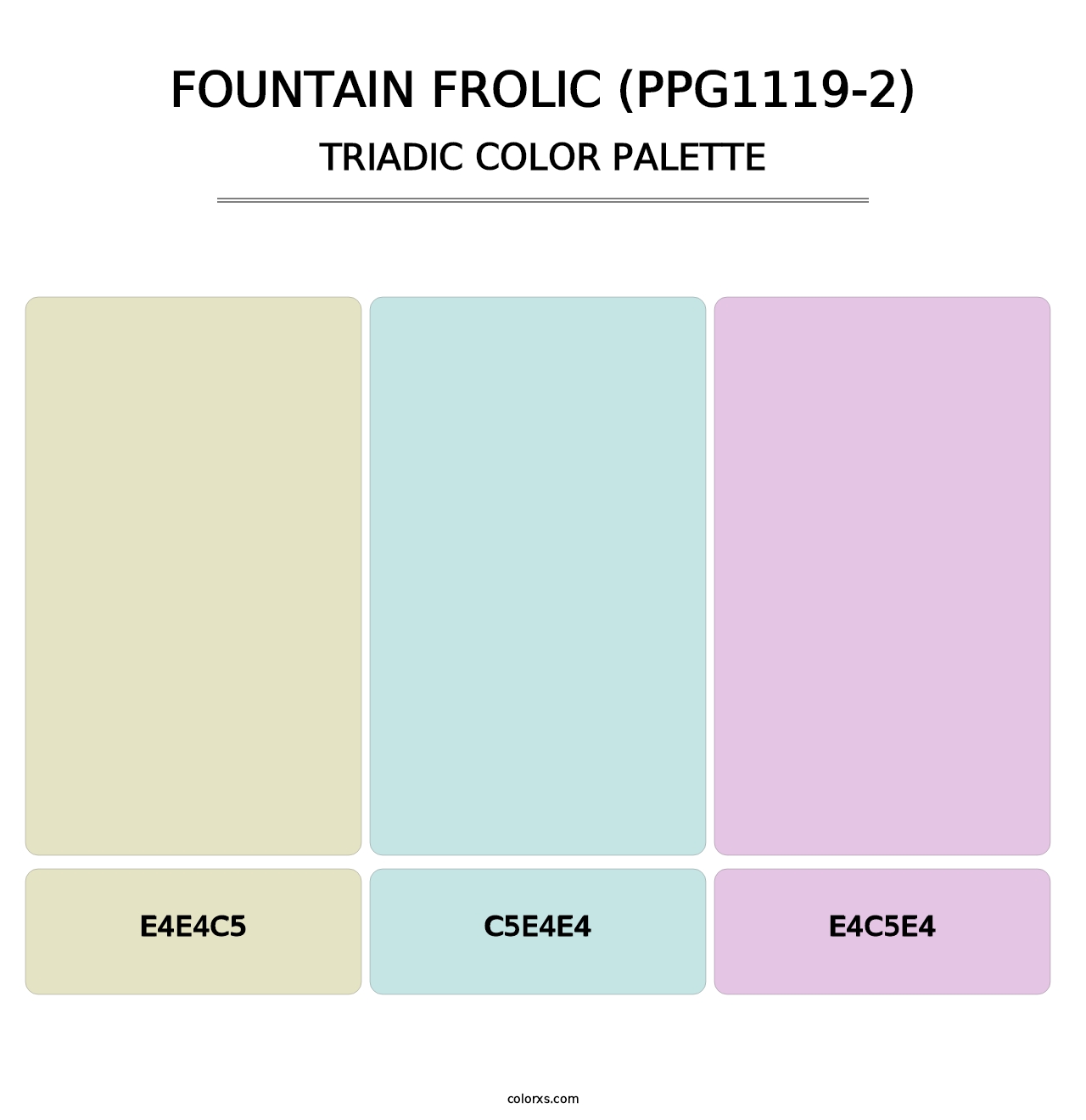 Fountain Frolic (PPG1119-2) - Triadic Color Palette