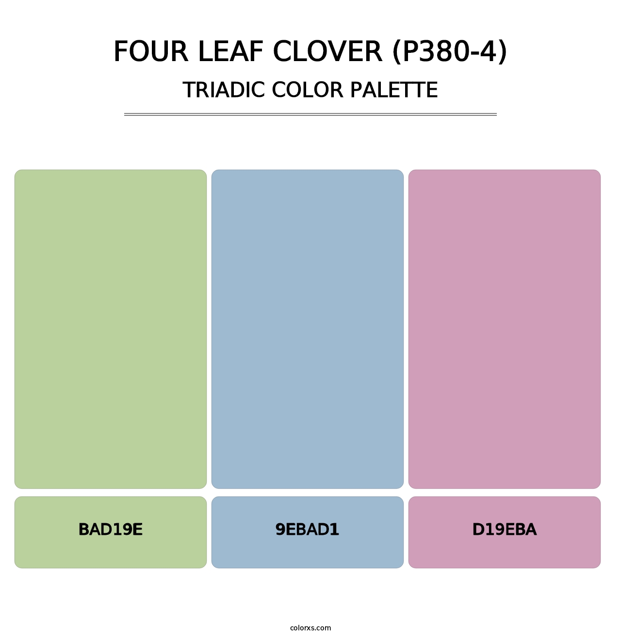 Four Leaf Clover (P380-4) - Triadic Color Palette