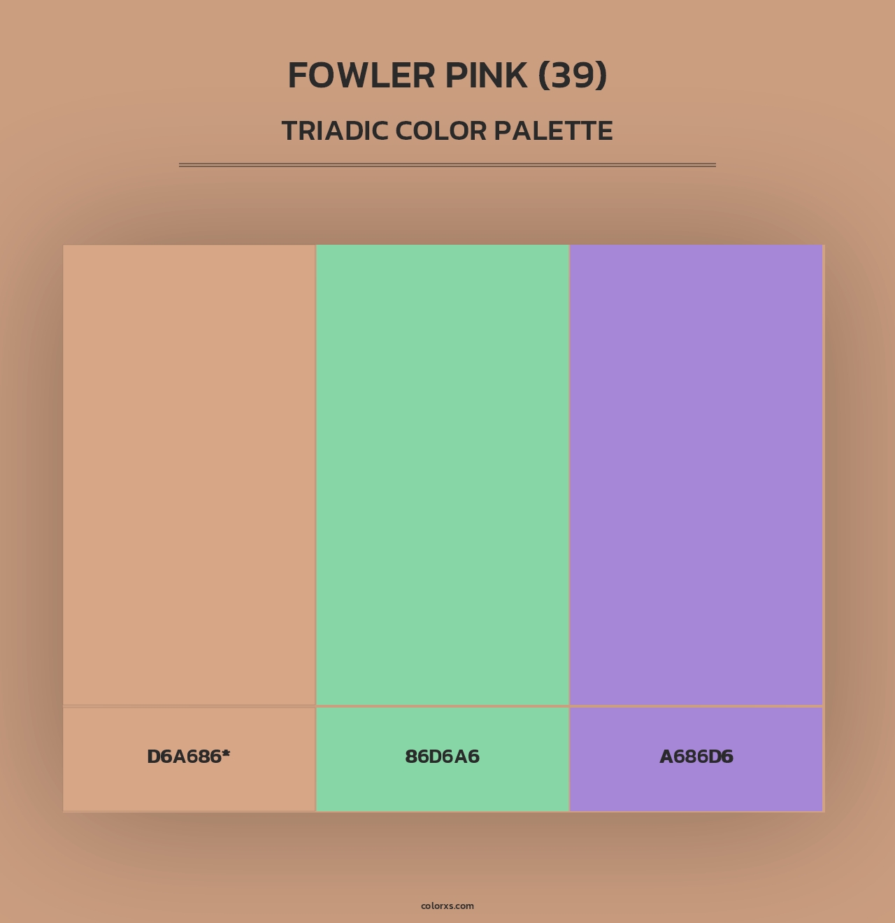 Fowler Pink (39) - Triadic Color Palette