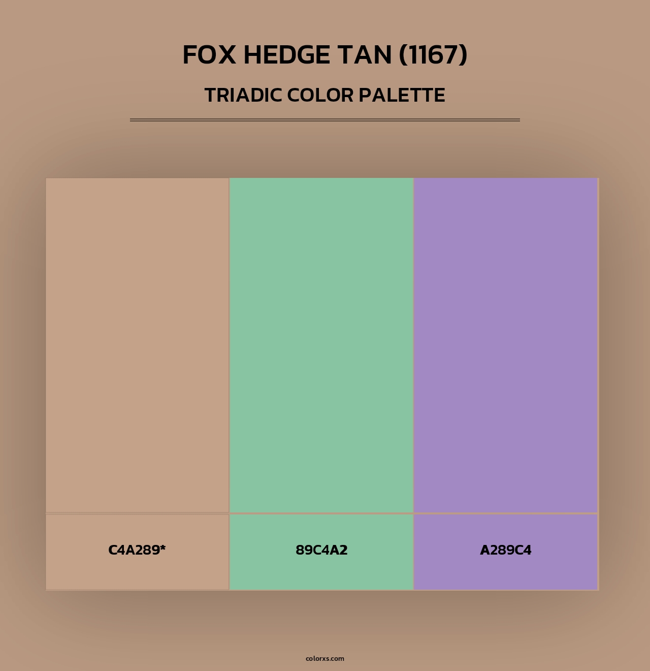 Fox Hedge Tan (1167) - Triadic Color Palette