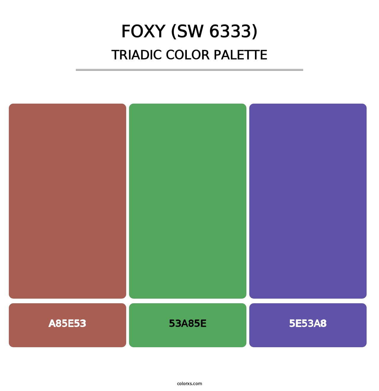 Foxy (SW 6333) - Triadic Color Palette