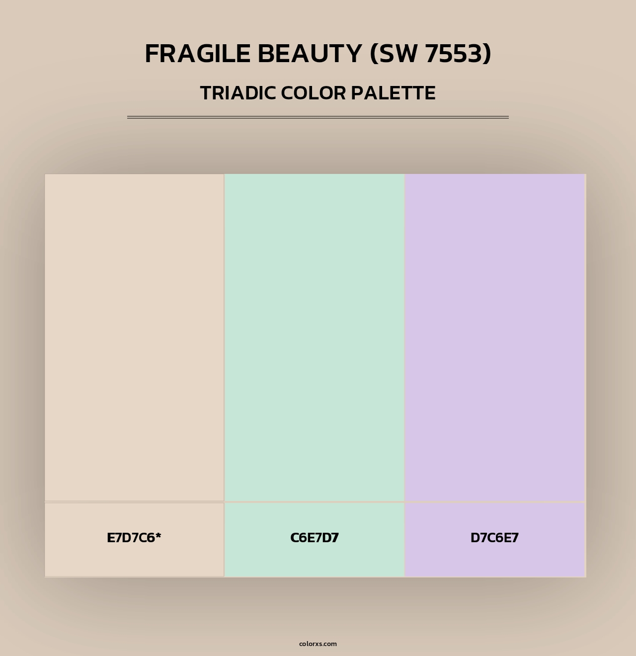 Fragile Beauty (SW 7553) - Triadic Color Palette