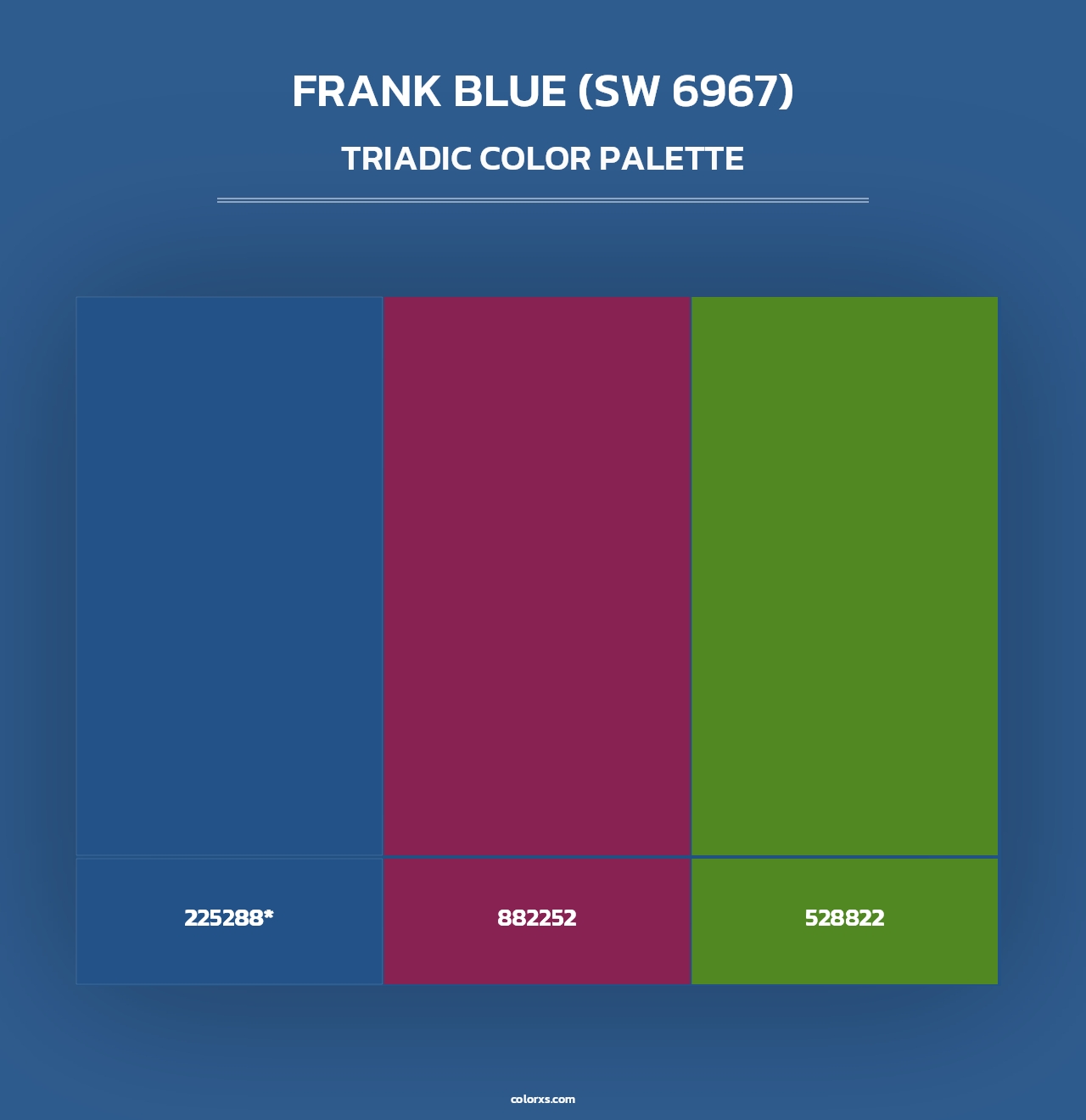 Frank Blue (SW 6967) - Triadic Color Palette