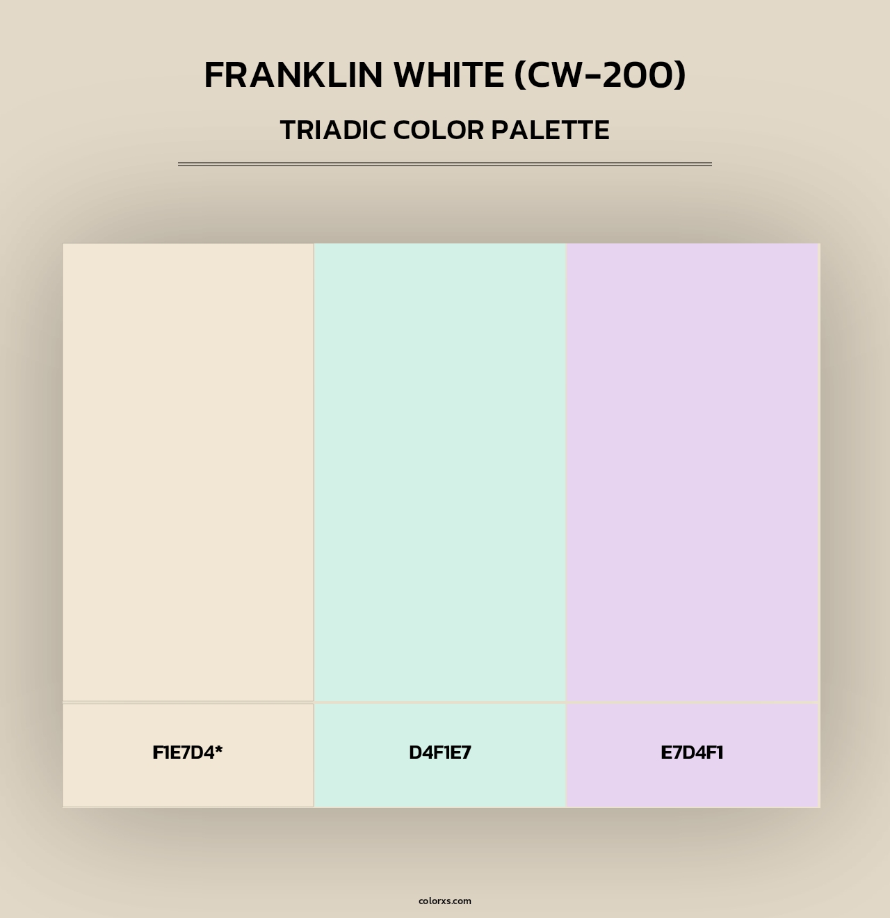 Franklin White (CW-200) - Triadic Color Palette