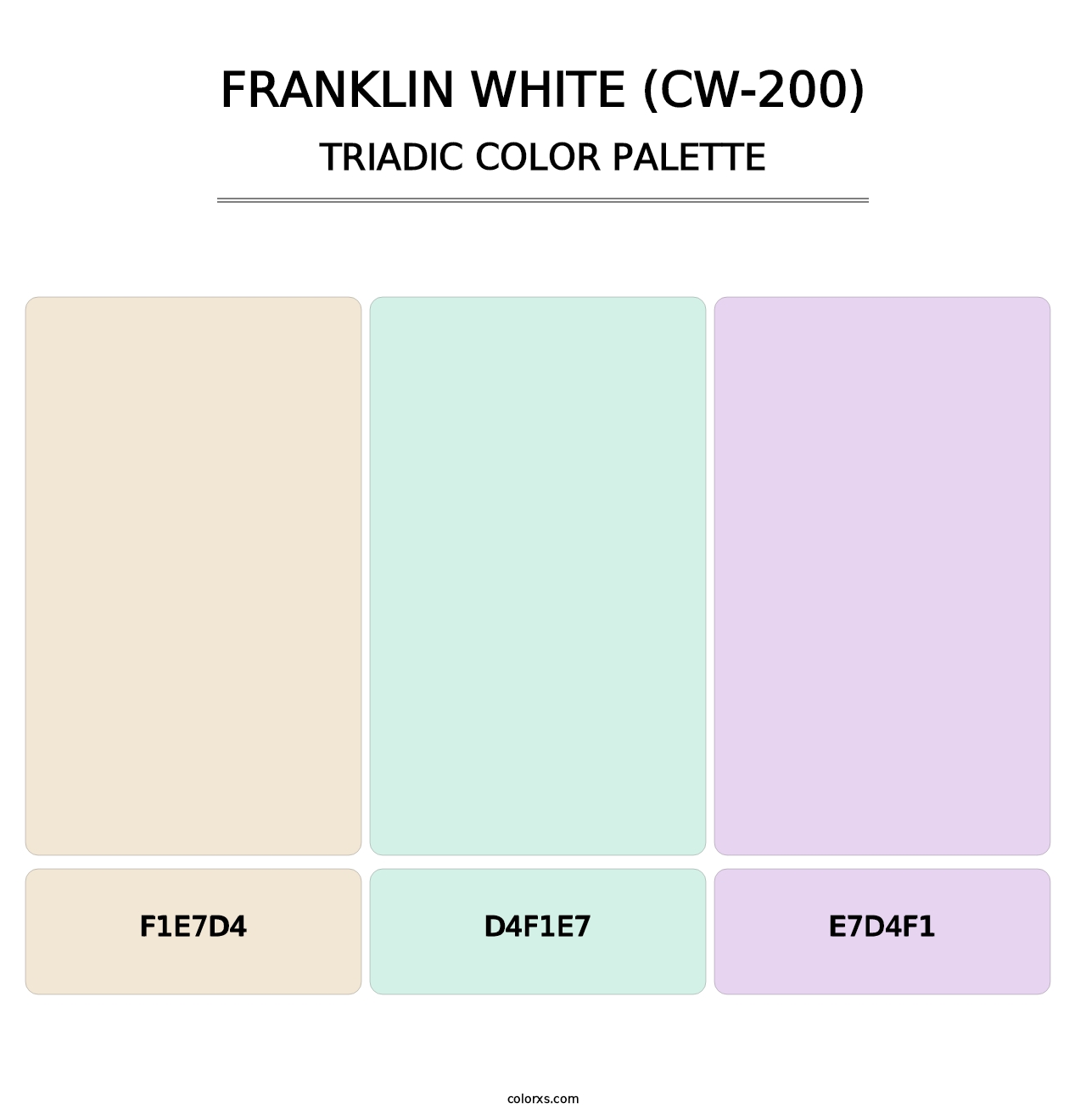 Franklin White (CW-200) - Triadic Color Palette