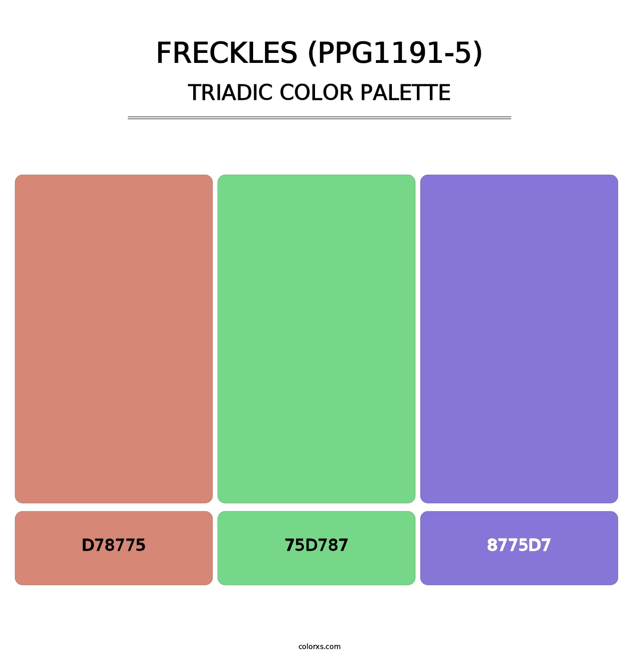 Freckles (PPG1191-5) - Triadic Color Palette