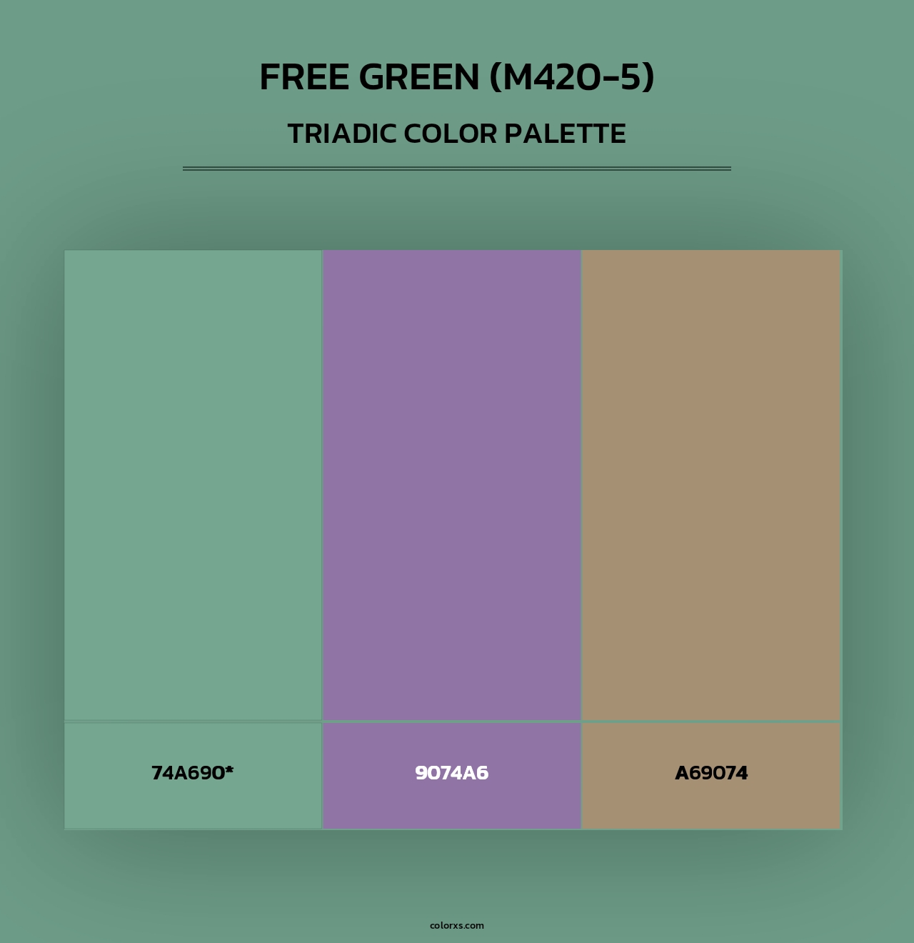 Free Green (M420-5) - Triadic Color Palette