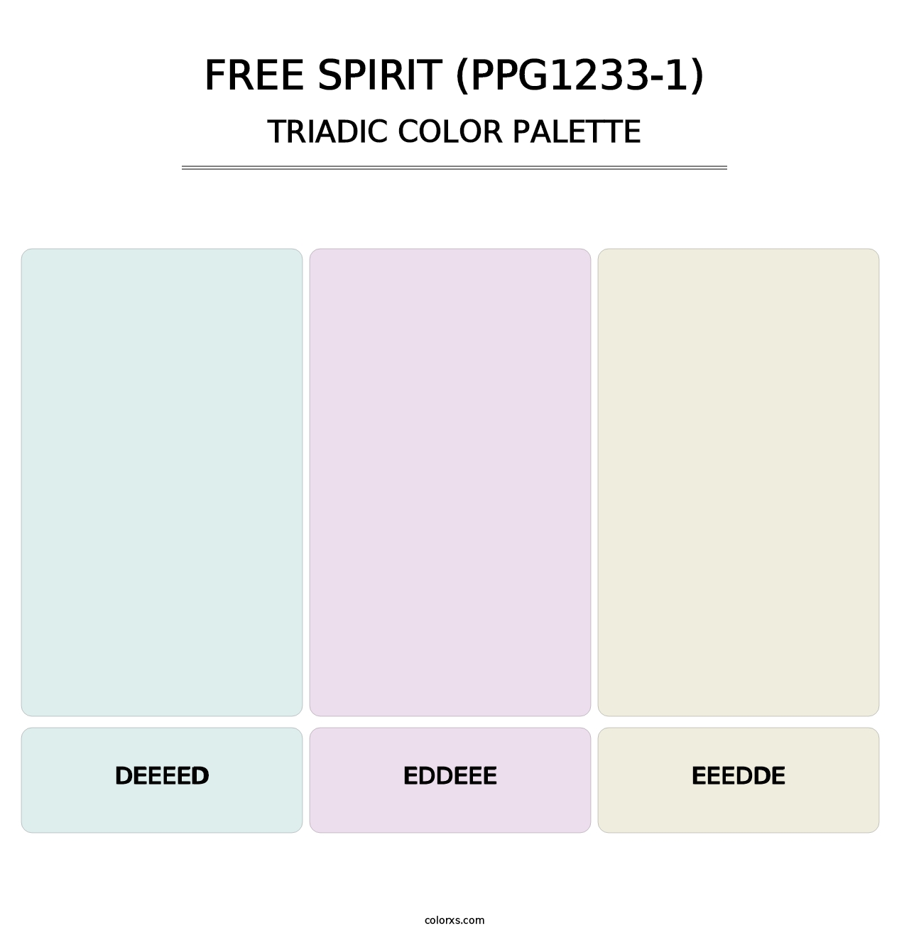 Free Spirit (PPG1233-1) - Triadic Color Palette