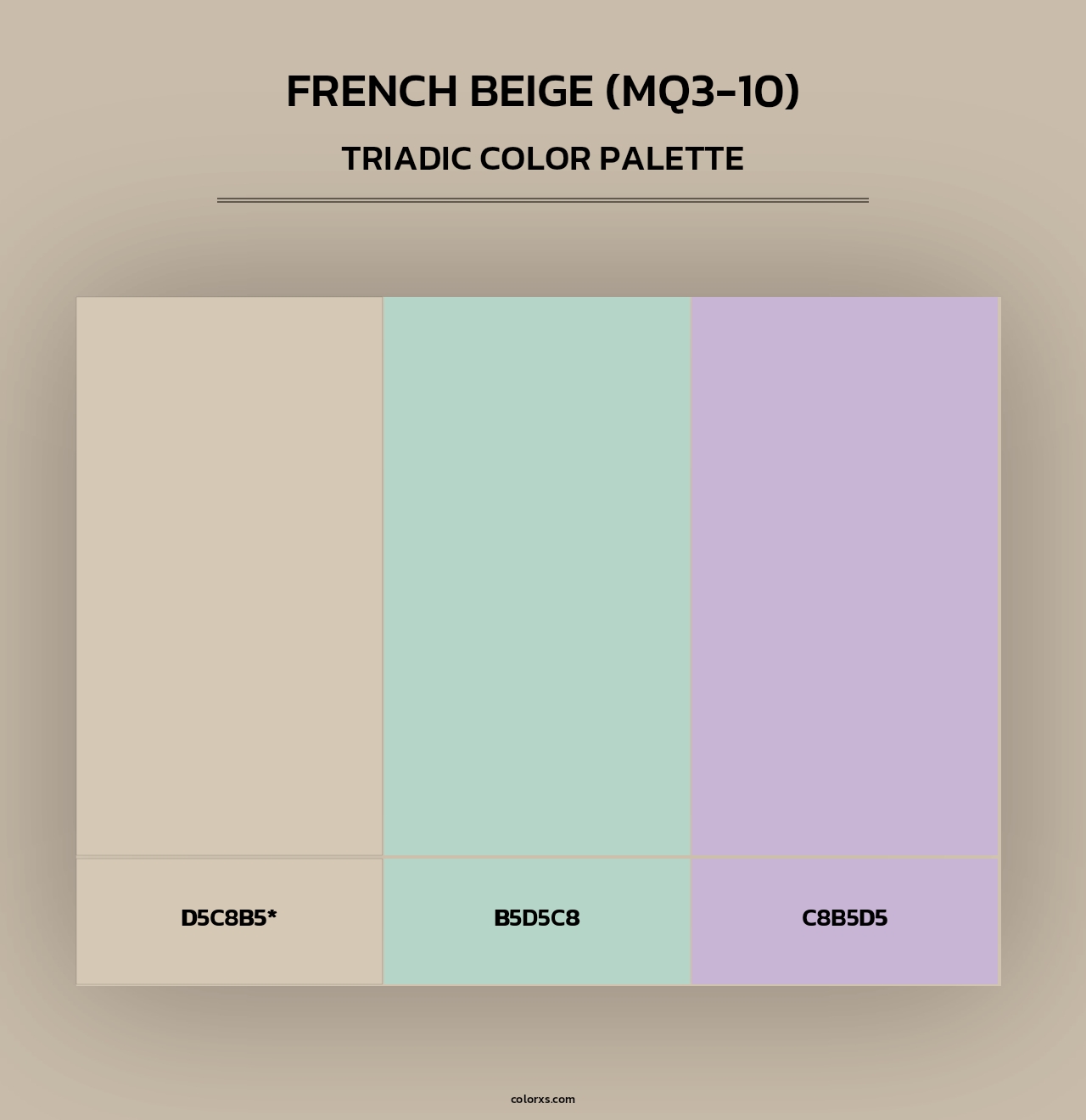 French Beige (MQ3-10) - Triadic Color Palette