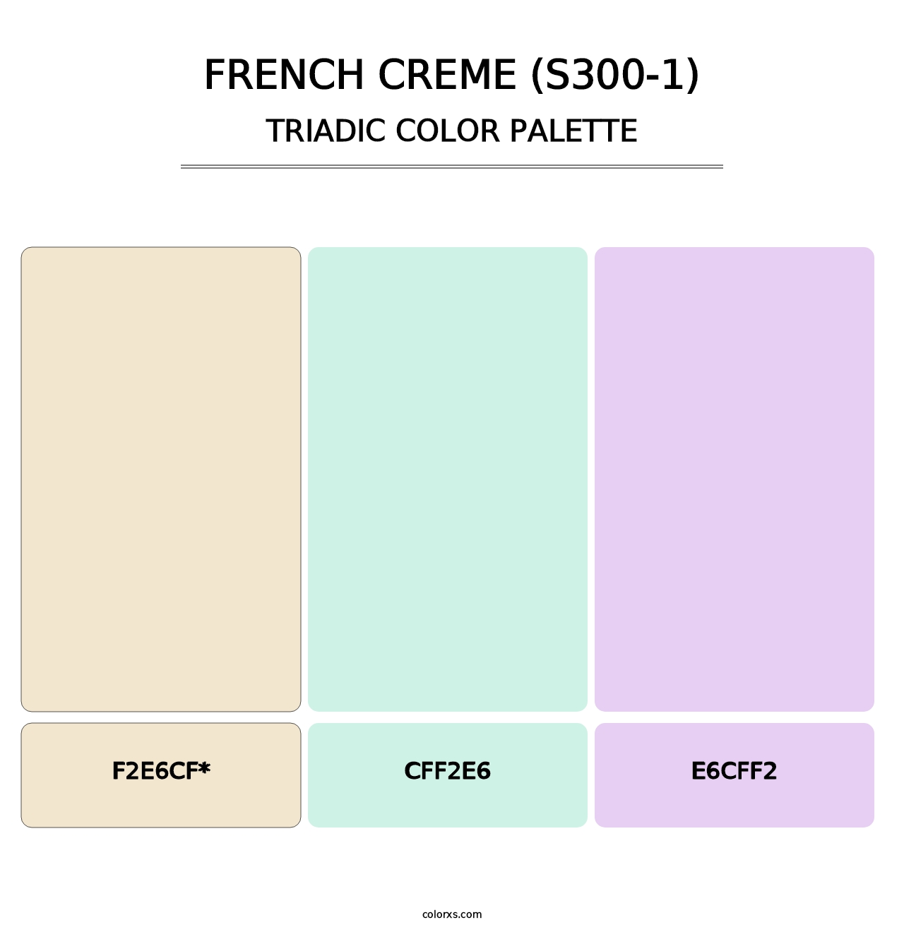 French Creme (S300-1) - Triadic Color Palette