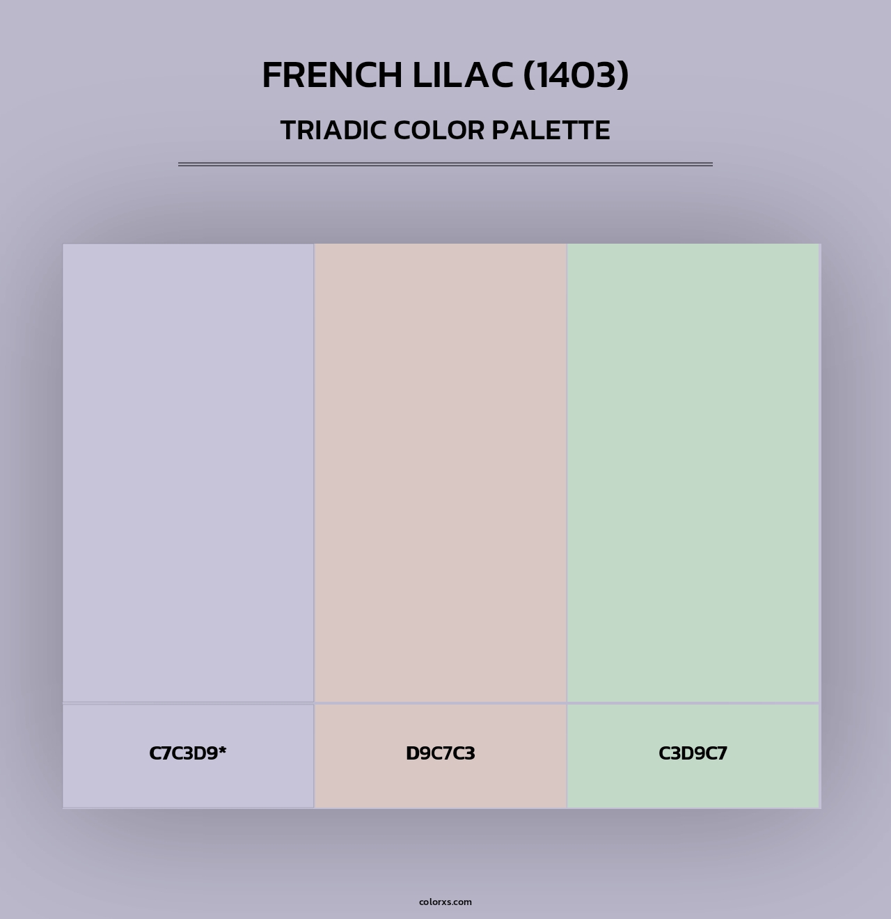 French Lilac (1403) - Triadic Color Palette